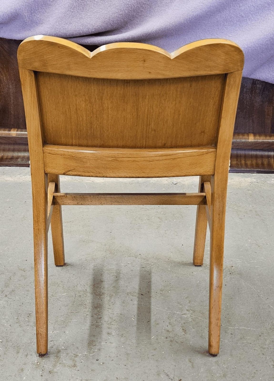 Art Deco Bedroom Chair With Cloud Shape Back And Newly Upholstered photo Furniture