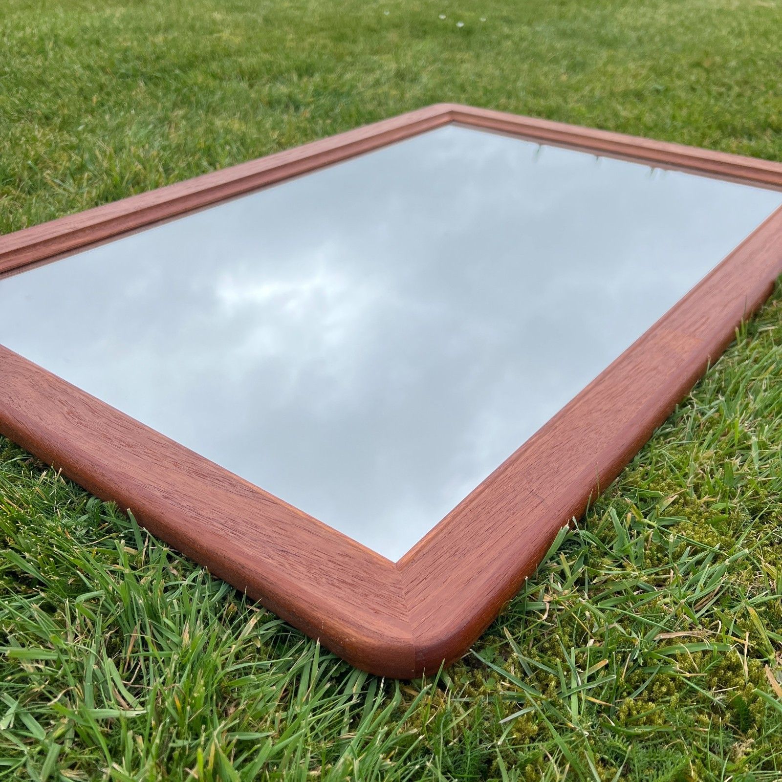 photo buy 1970s Mid Century Full Length Teak  Mirror  1970s 90 Cm X 60 Cm