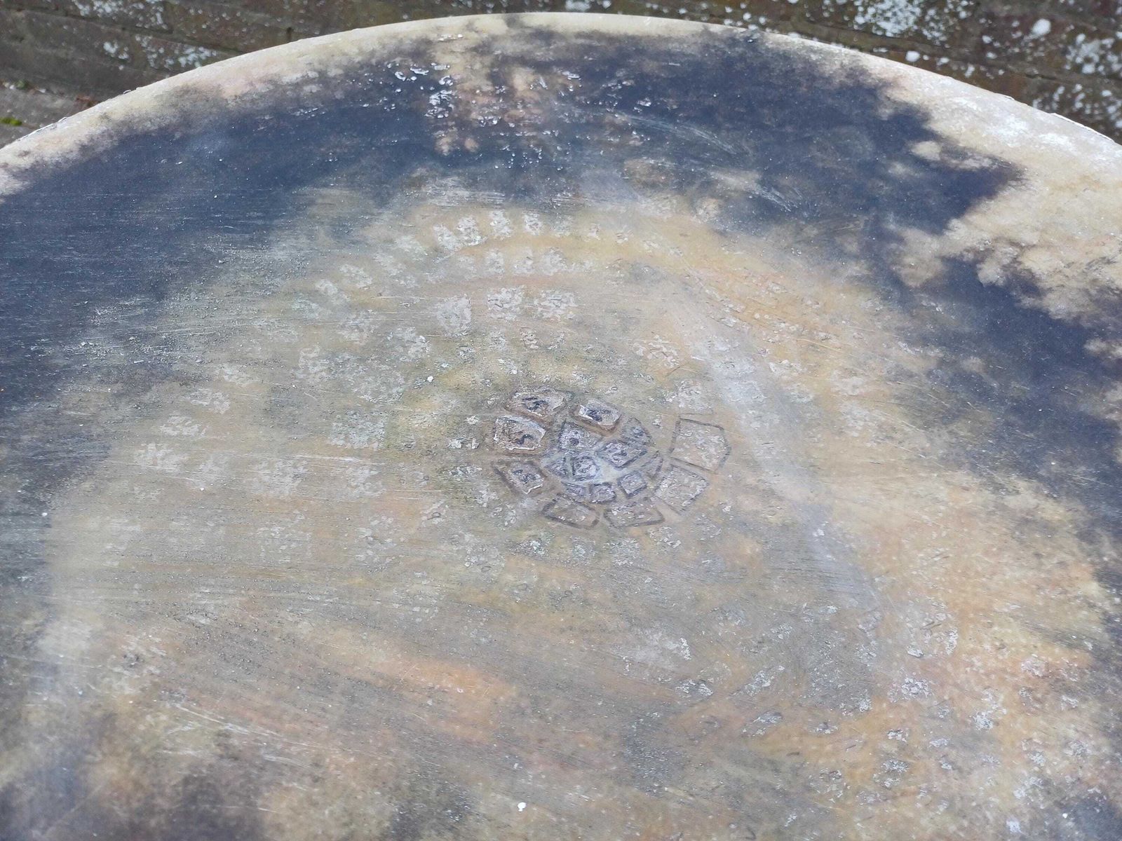 photo vinterior Late Victorian Britannia Cast Iron Side Table   Antique Garden Table  Shabby Chic Rust Patina   English Outdoor Table
