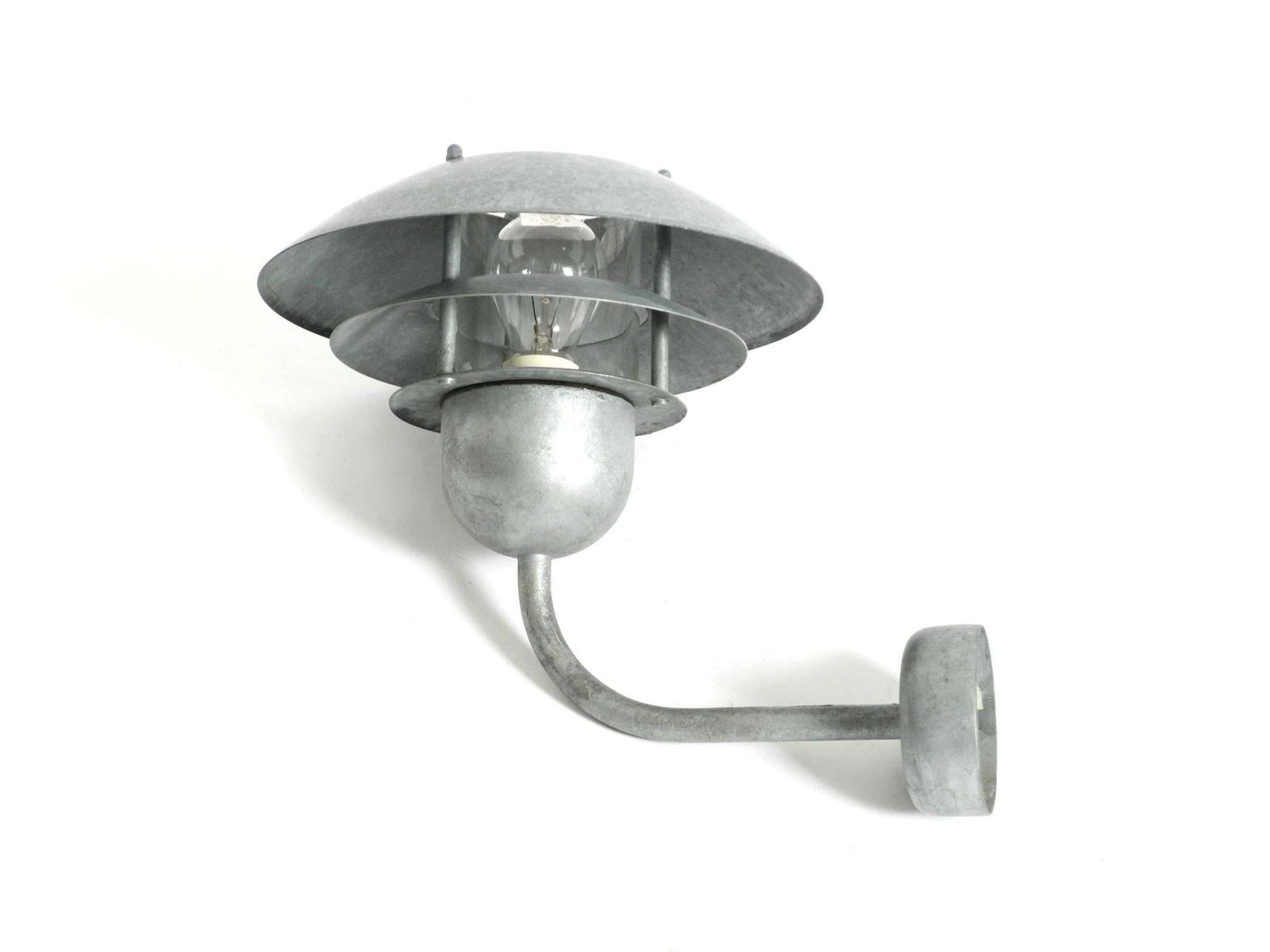 1990s Danish Nordlux Outdoor Lamp Made Of Galvanized Steel And Glass Shade photo 359.0