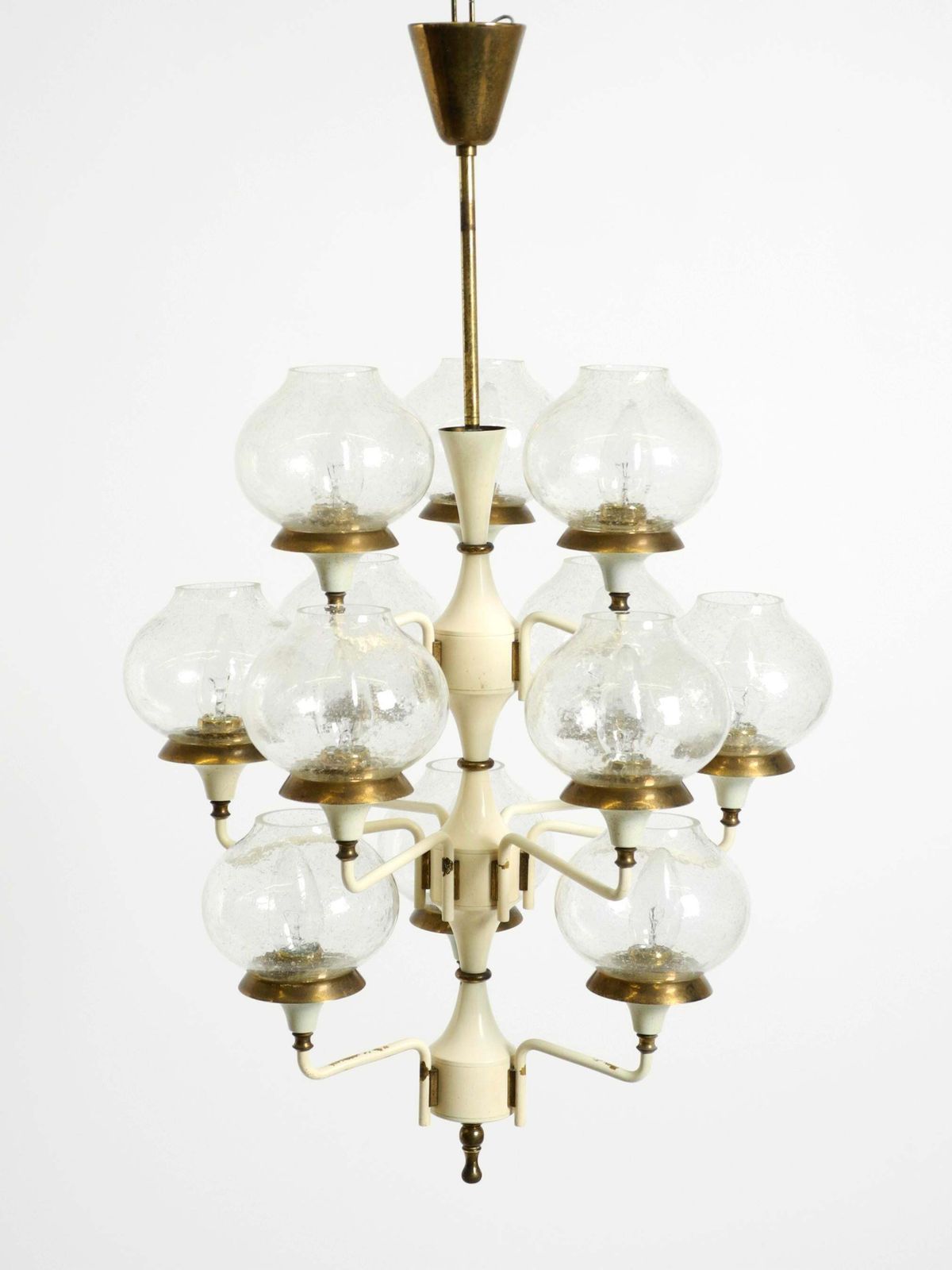Beautiful Large 1960s Brass And Glass Tulip Ceiling Lamp By Hans Agne Jakobsson photo buy
