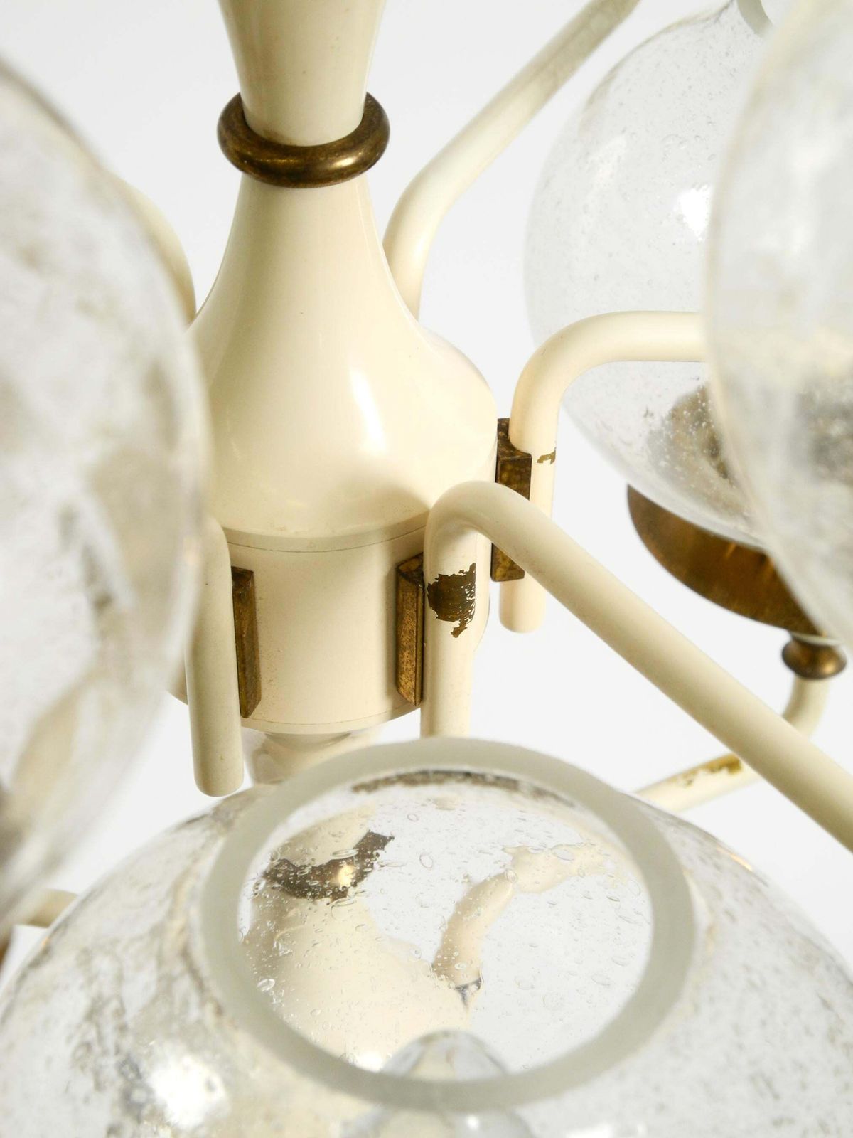 3264.0 Beautiful Large 1960s Brass And Glass Tulip Ceiling Lamp By Hans Agne Jakobsson photo