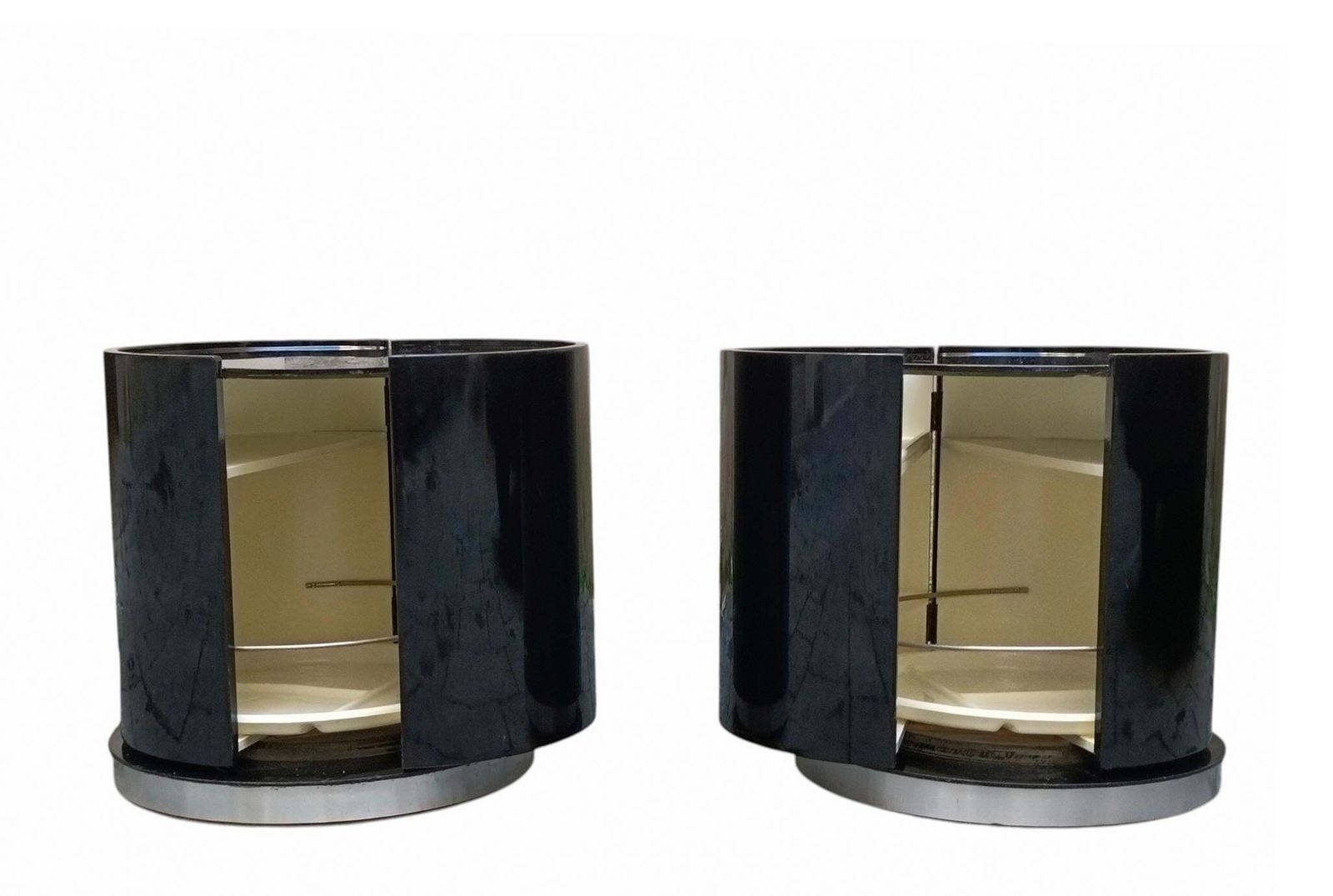 Willy Rizzo For Mario Sabot Pair Of Nightstands "Ghost," Italy 1970s photo furniture