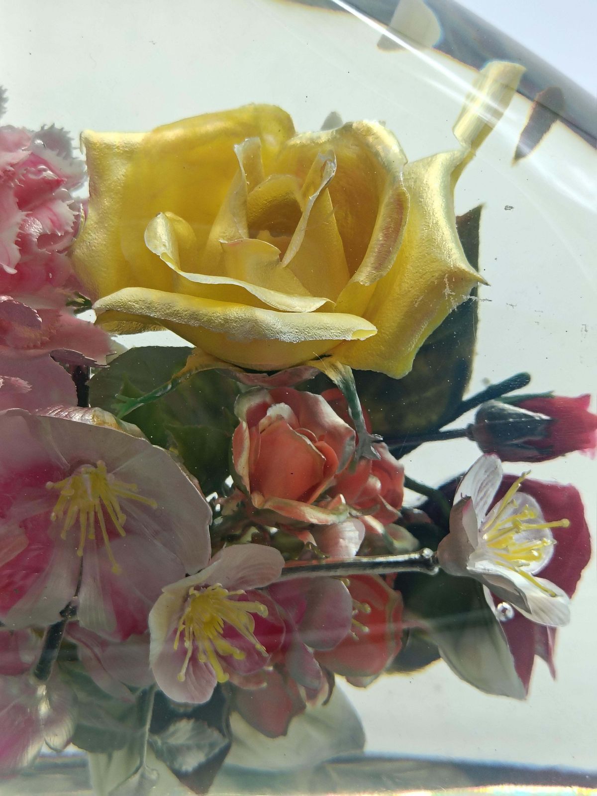 Enrico Baj Sculpture In Resin And Mixed Technique "La Dama Di Fiori," Italy 1985s photo vintage