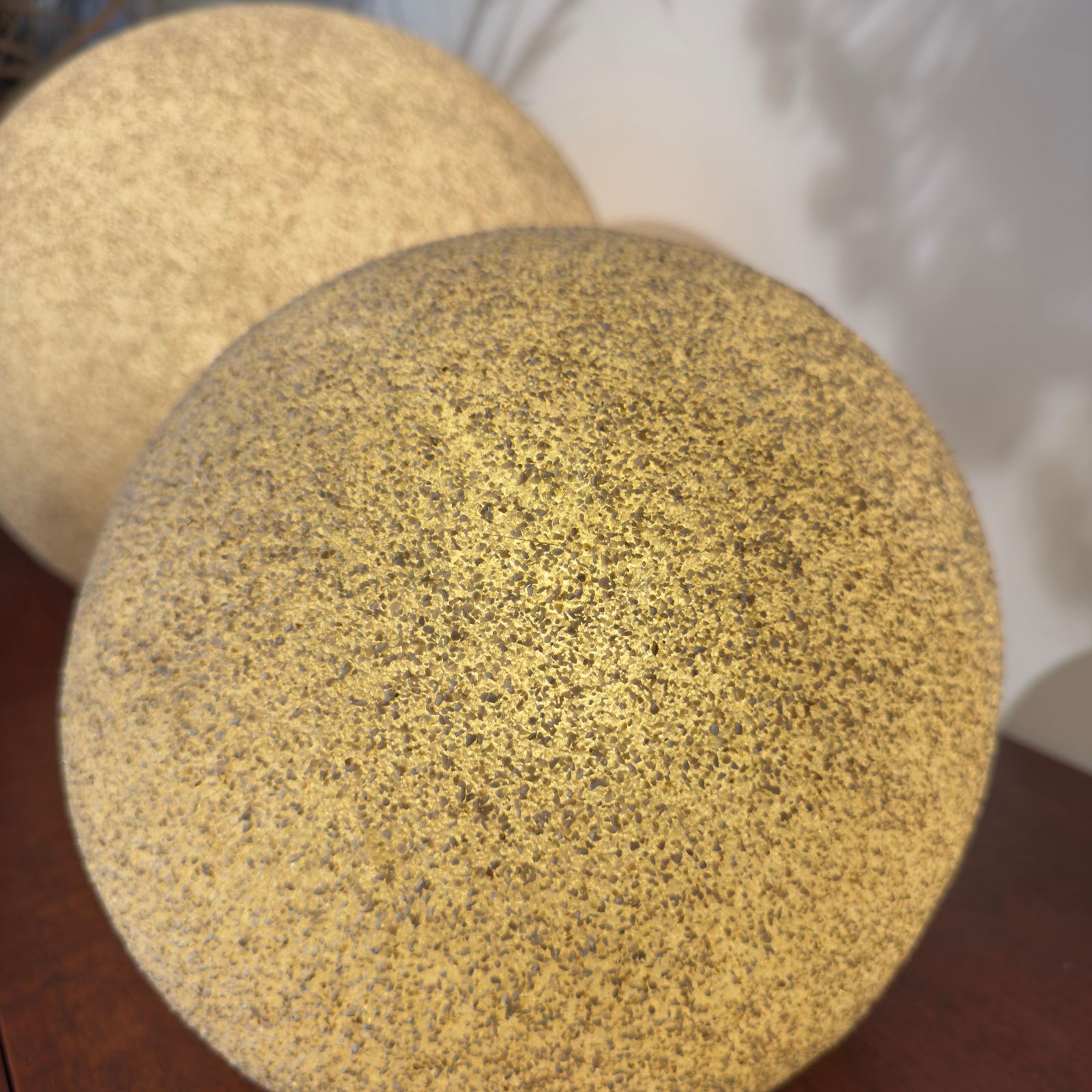 Vintage Set Of Two "Moon Rock" Floor Lamps Designed By Andre Cazenave, 1970s photo for sale