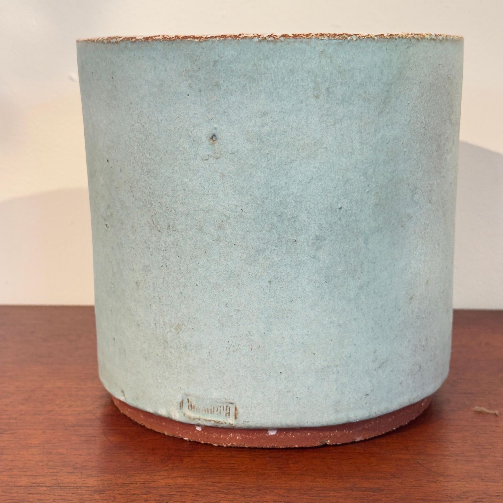 Rogier Vandeweghe Ceramic Blue Glazed Planter, 1965, Amphora Signed photo furniture