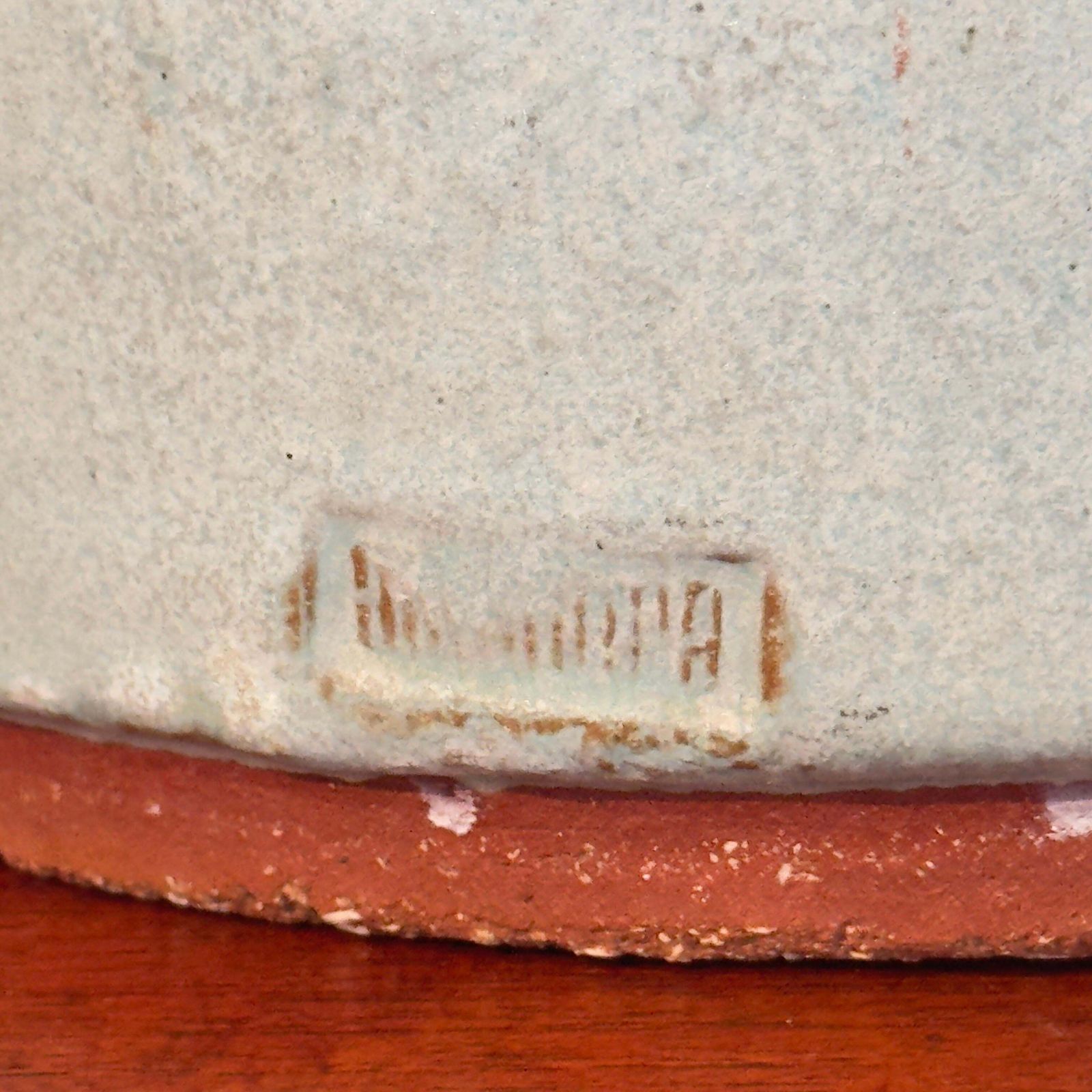 Home Decor Rogier Vandeweghe Ceramic Blue Glazed Planter, 1965, Amphora Signed photo