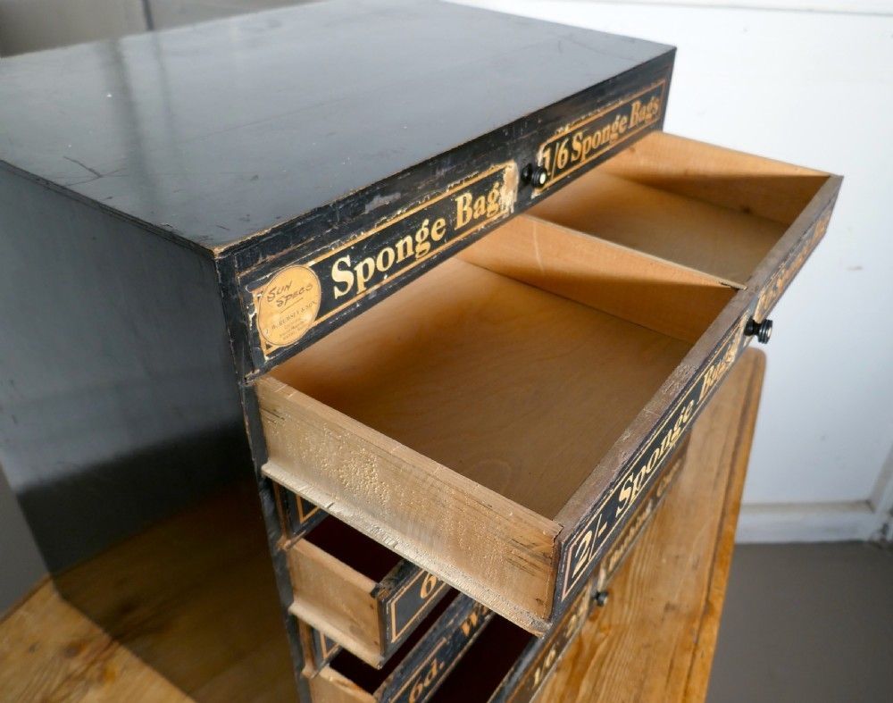 19th Century Chemist Shop Drawers, 7 Drawer Pharmacists Cabinet photo furniture