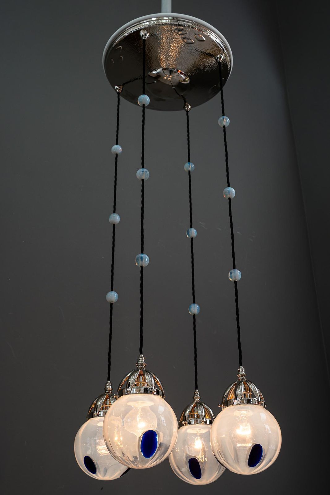 Lighting Koloman Moser Attributed To Bakalowits & Sohne "Secession" Chandelier Ca. 1903 photo