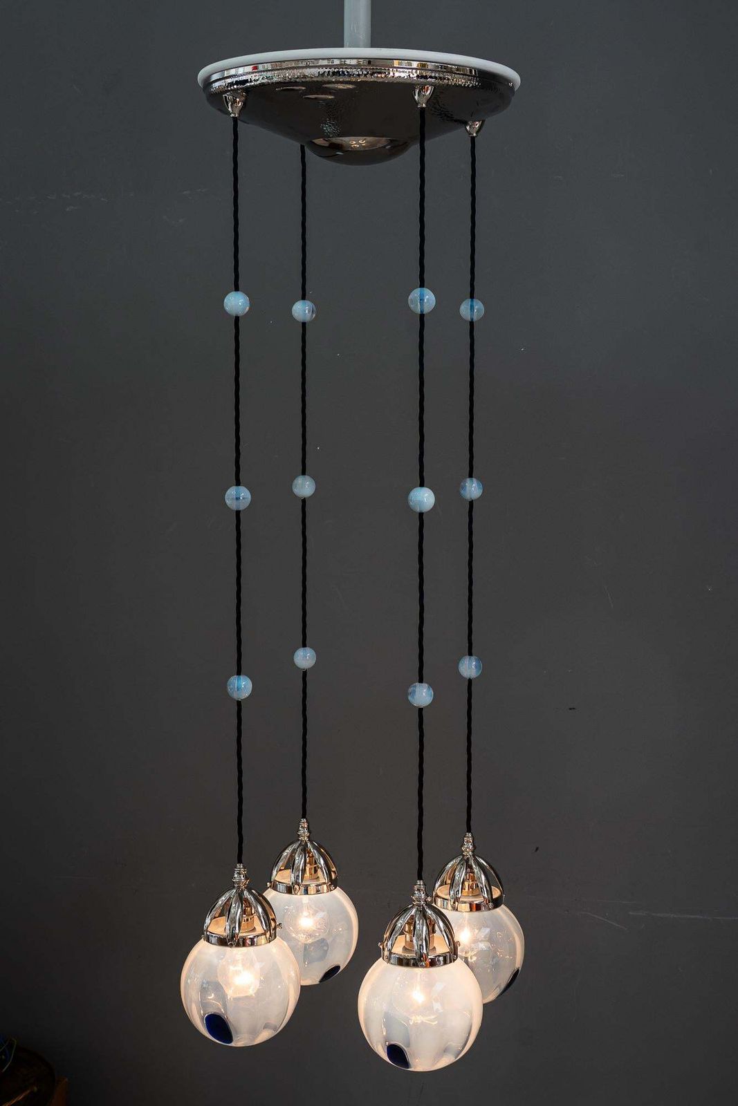 photo vintage Koloman Moser Attributed To Bakalowits & Sohne "Secession" Chandelier Ca. 1903
