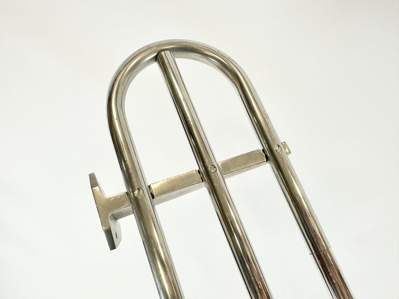 Long Bauhaus Wall Mounted Shelf In Tubular Aluminum, 1940s photo for sale