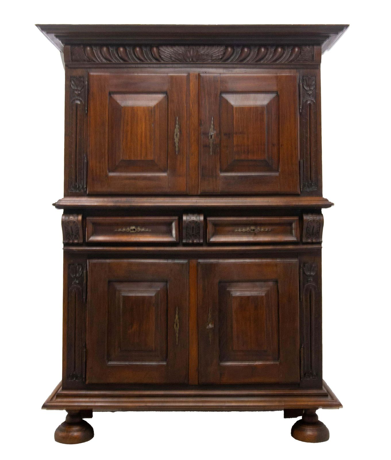 Spanish Oak Cabinet Deux Corps Buffet Gothic Revival, Late 19th Century photo 2379.0