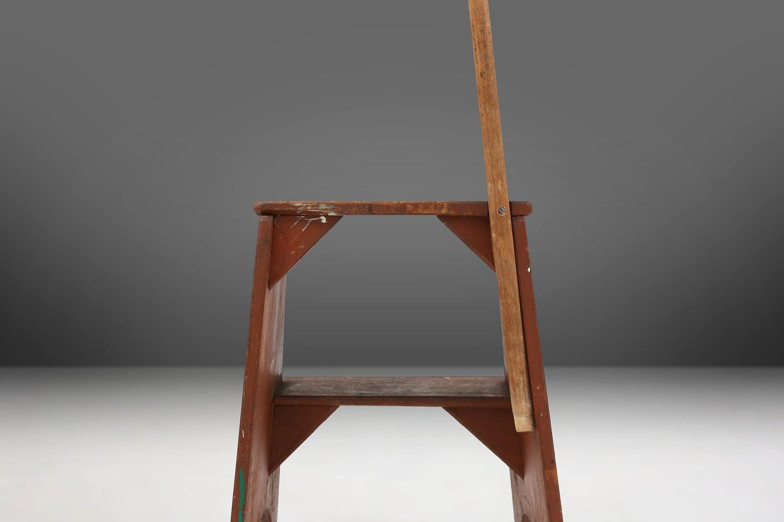 572.0 Industrial Wooden Stepladder, France, 1900s photo