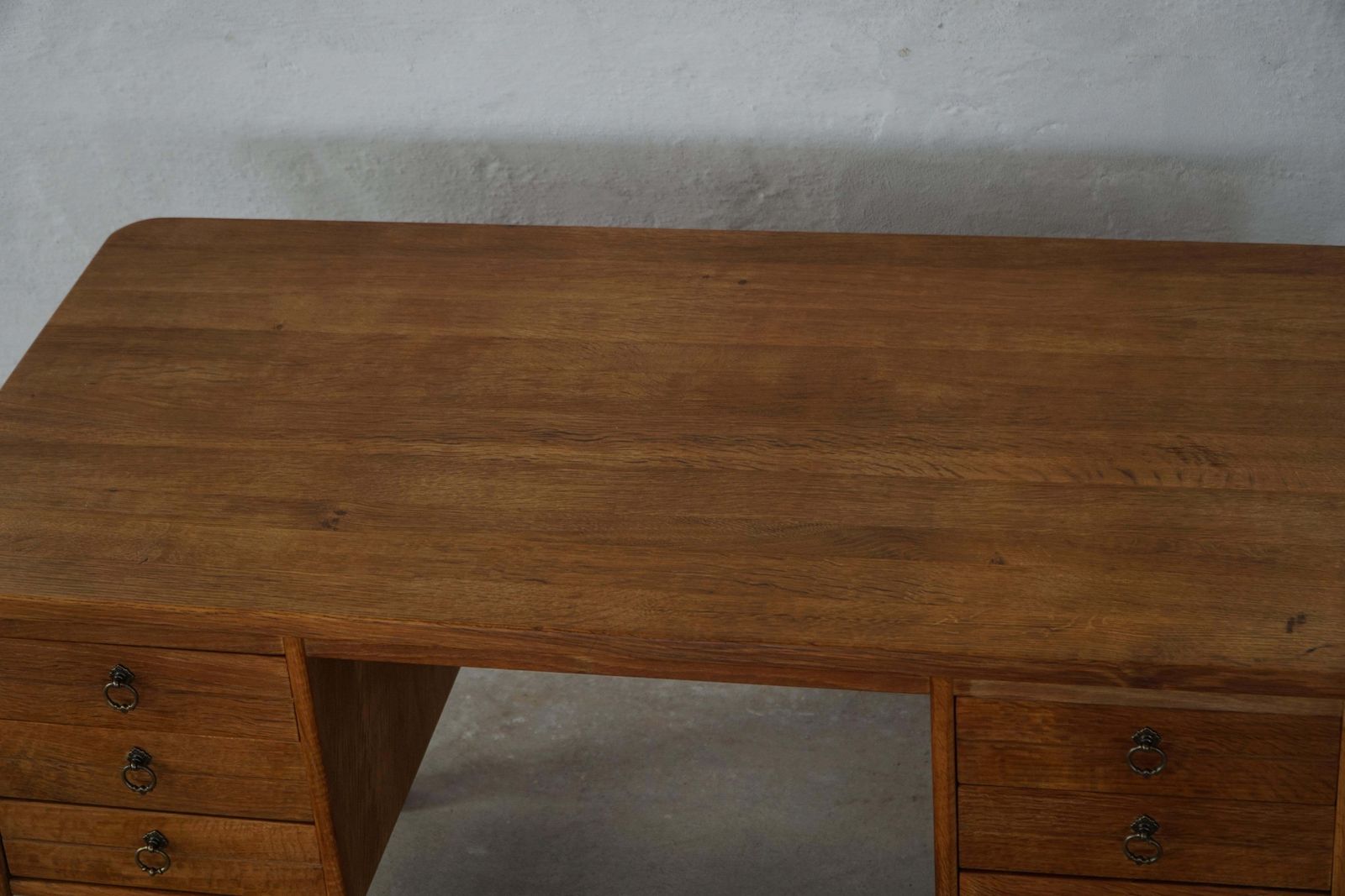 Furniture Freestanding Desk In Oak By Henning Kjærnulf, Danish Mid Century Modern, 1950s photo