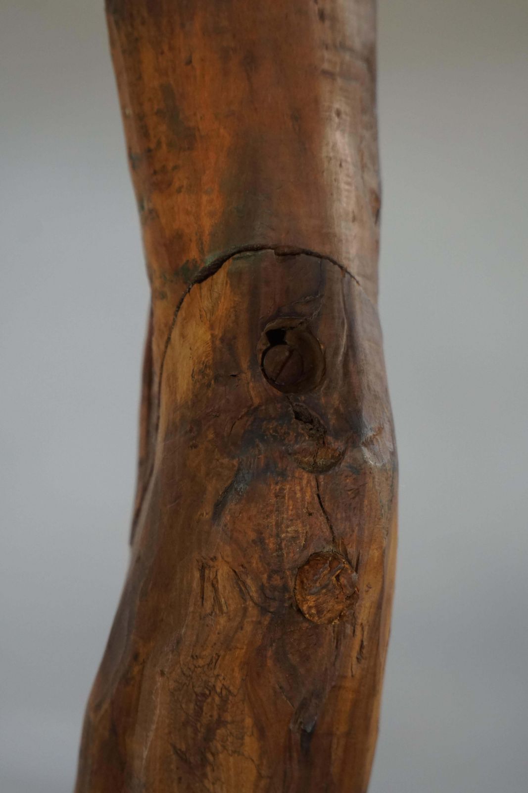 Art French Mid Century Abstract Wooden Sculpture, Organic Carved Bird Form, 1960s photo
