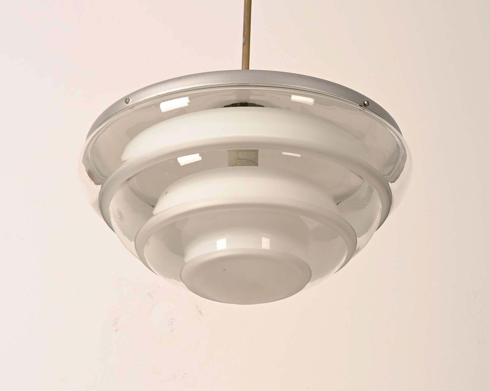 Large Bauhaus Opaline Glass Pendant By Karl Gustaf Lindesvärd photo buy