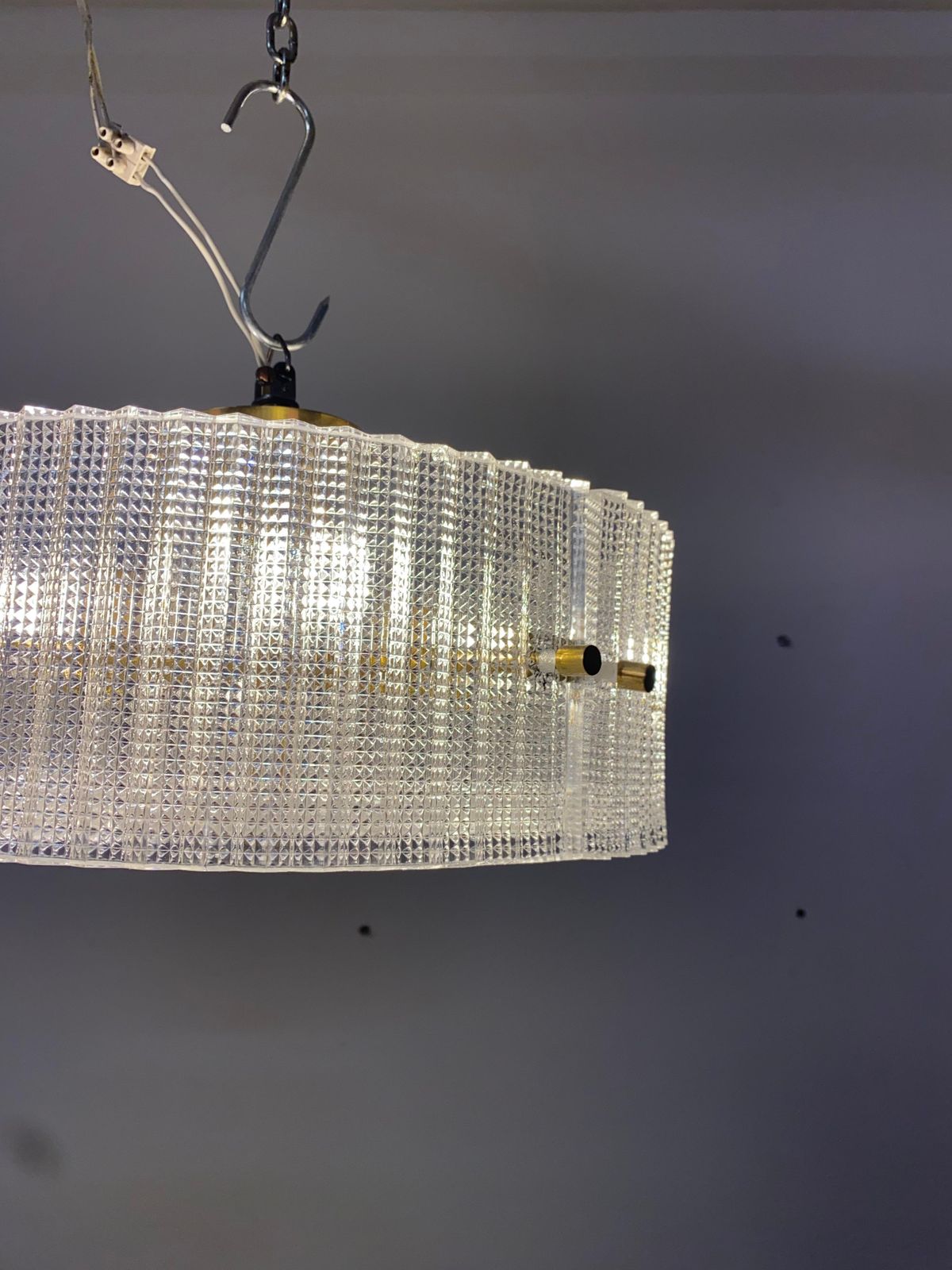 Brass And Glass Pendant By Carl Fagerlund For Orrefors photo buy