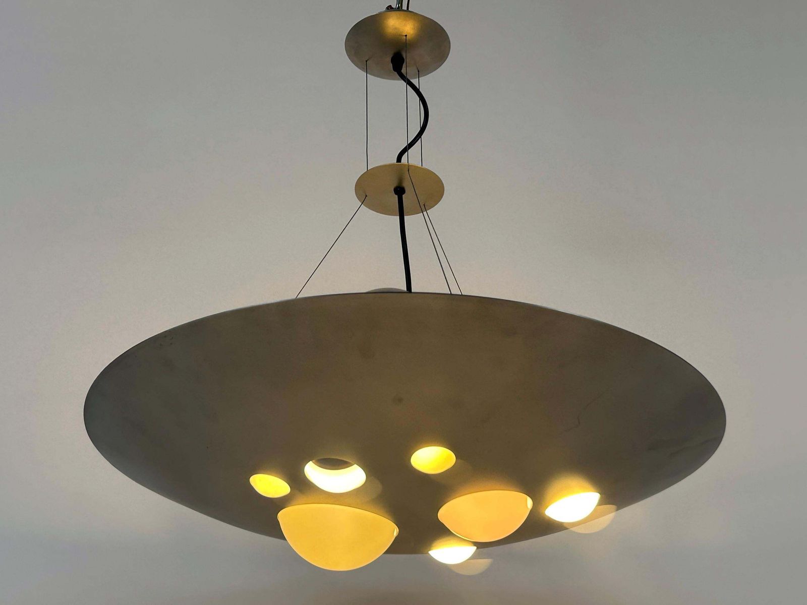Rare Chandelier Or Pendant Lamp 1840 Lochschale By Vest Leuchten Austria 1980s photo furniture