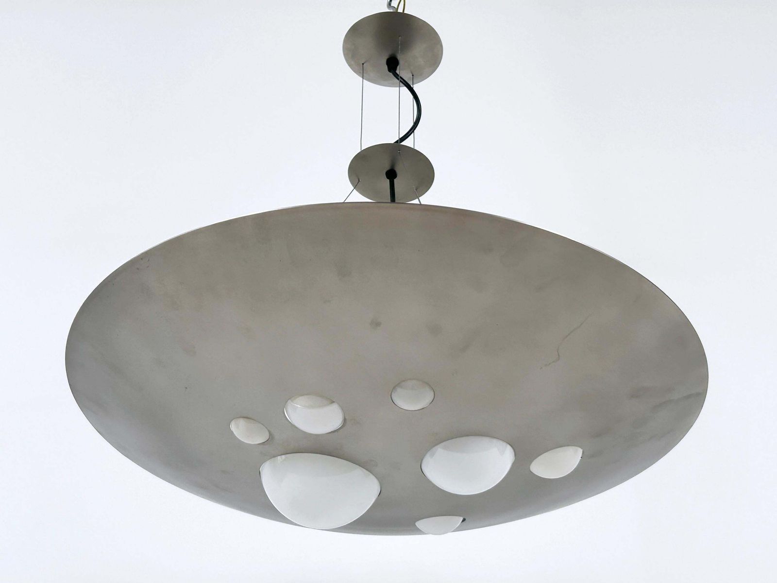 7520.0 Rare Chandelier Or Pendant Lamp 1840 Lochschale By Vest Leuchten Austria 1980s photo