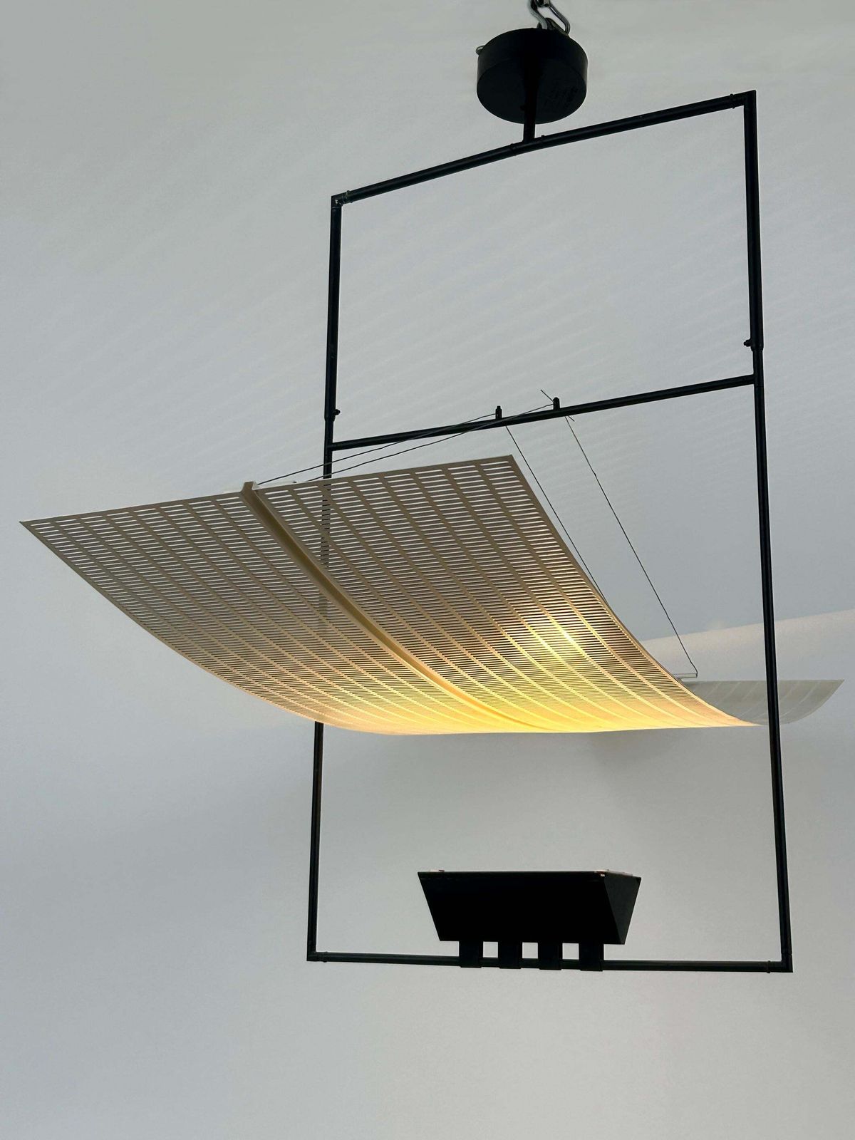 Rare Mario Botta Zefiro Chandelier Or Pendant Lamp For Artemide Italy 1980s photo vintage