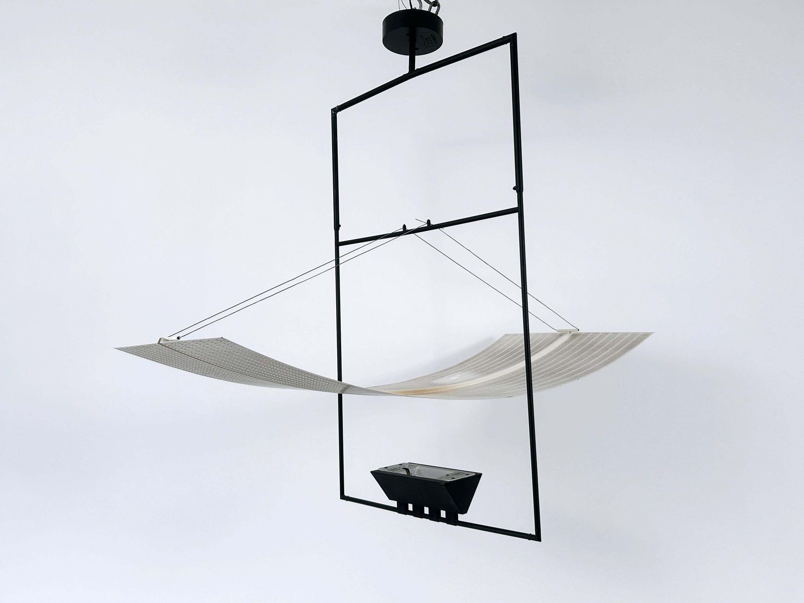 photo vintage Rare Mario Botta Zefiro Chandelier Or Pendant Lamp For Artemide Italy 1980s