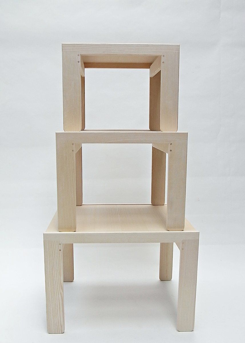 photo for sale 777 Nesting Tables By Afra & Tobia Scarpa For Cassina, 1998, Set Of 3