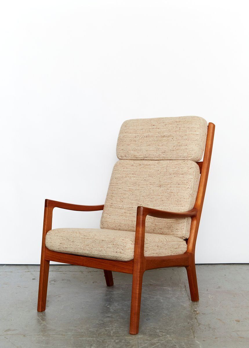Mid Century Modern Teak Senator Highback Chair By Ole Wanscher For Poul Jeppesen, 1960s