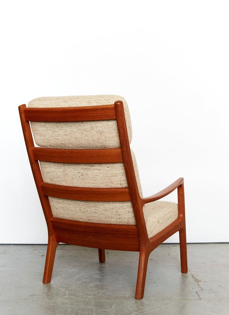 Mid Century Modern Teak Senator Highback Chair By Ole Wanscher For Poul Jeppesen, 1960s photo Furniture