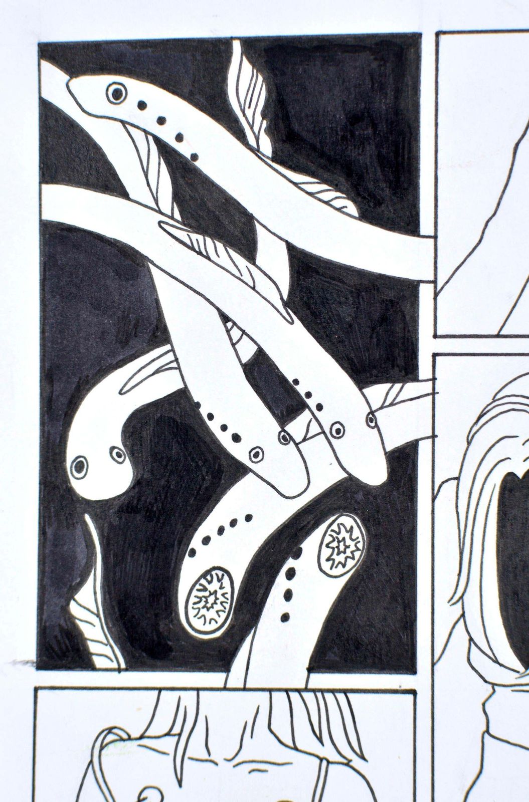 Herta Balodefainting. A Comic, By Herta Balode. 2023. Rapidograph, Marker. 21x30 Cm. Signed2023 photo for sale