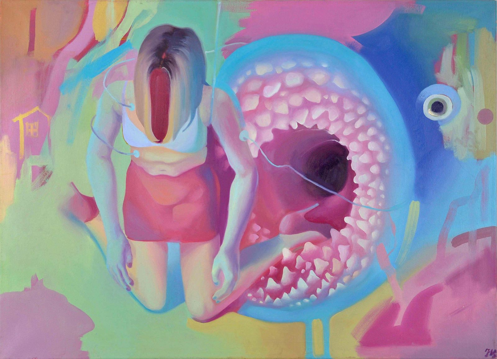 Herta Balodefainting, By Herta Balode. 2023. Oil On Canvas. 65x90 Cm. Signed2023