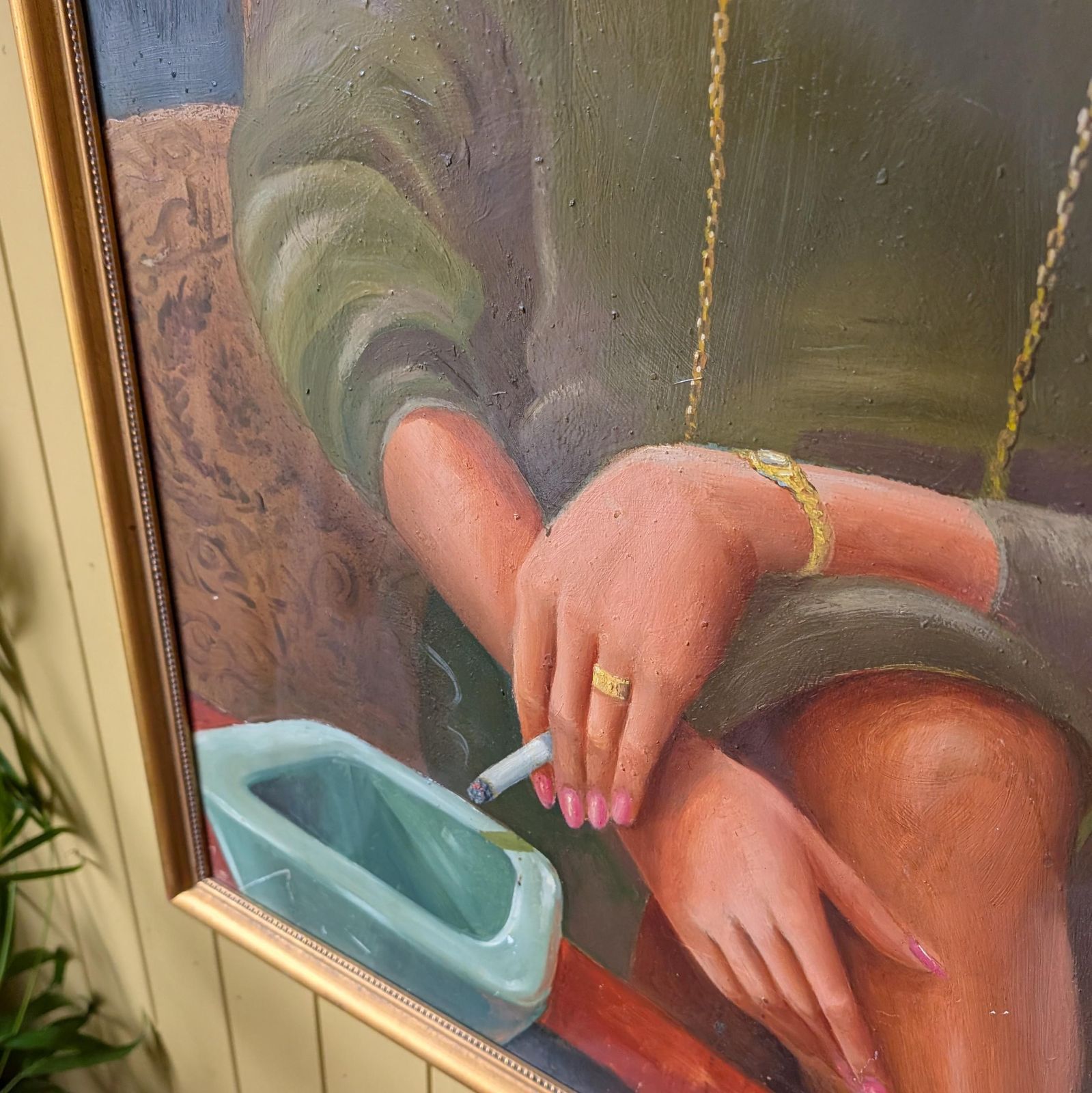 1960s Oil Portrait "The Socialite" photo furniture