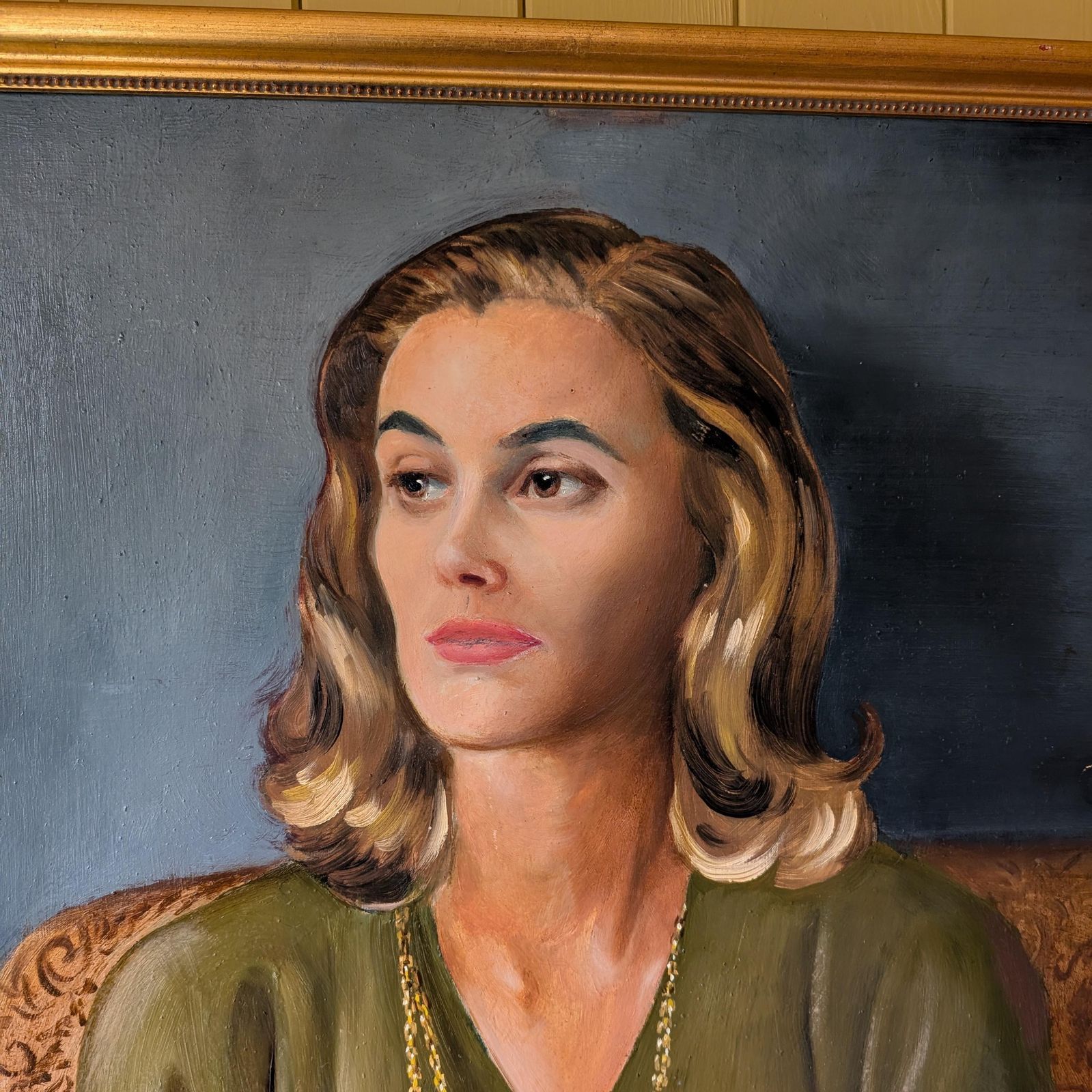 1960s Oil Portrait "The Socialite" photo buy
