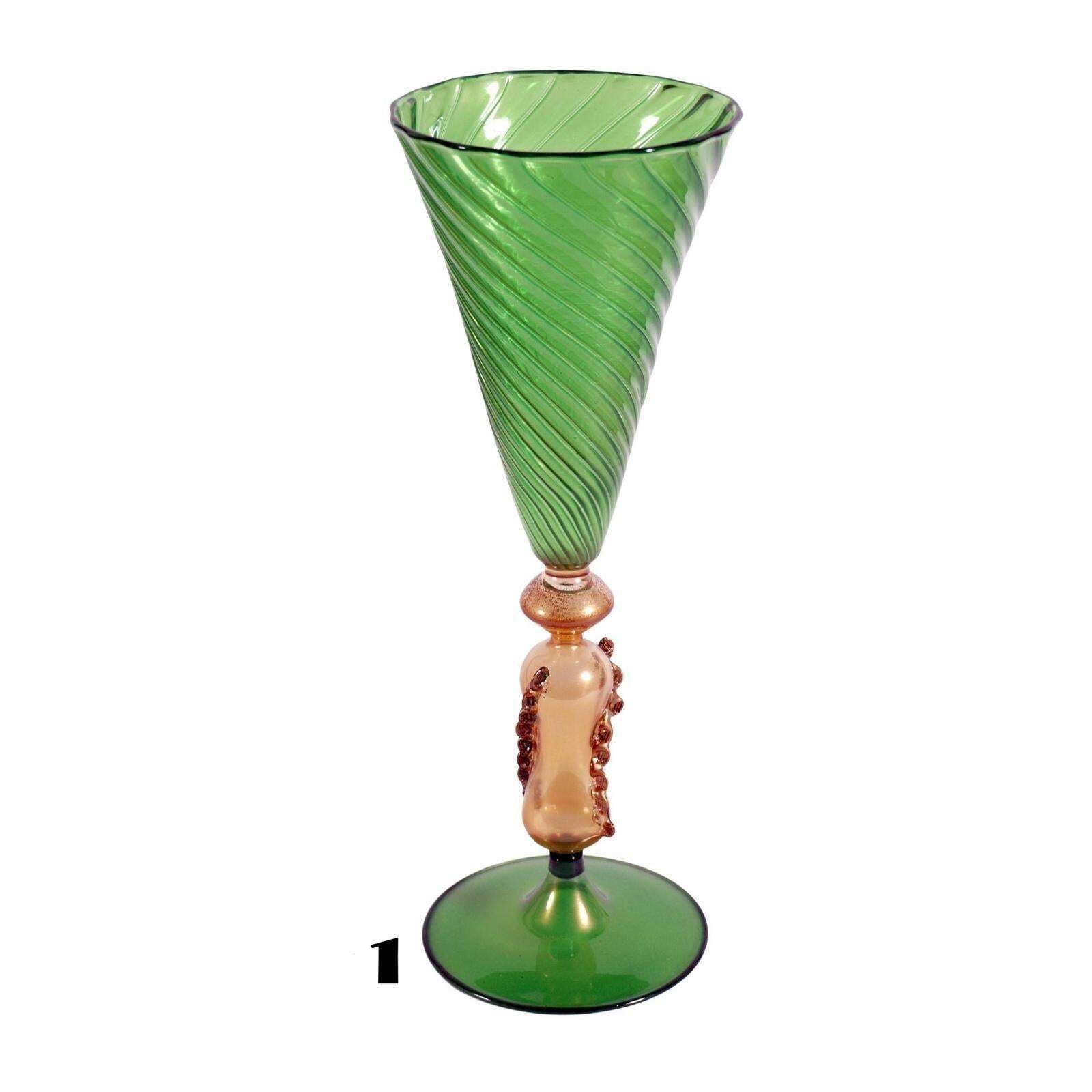 Set Of 17 Murano Art Glass Goblets In Art Deco Taste, Italy, Circa 1930 1940 photo furniture