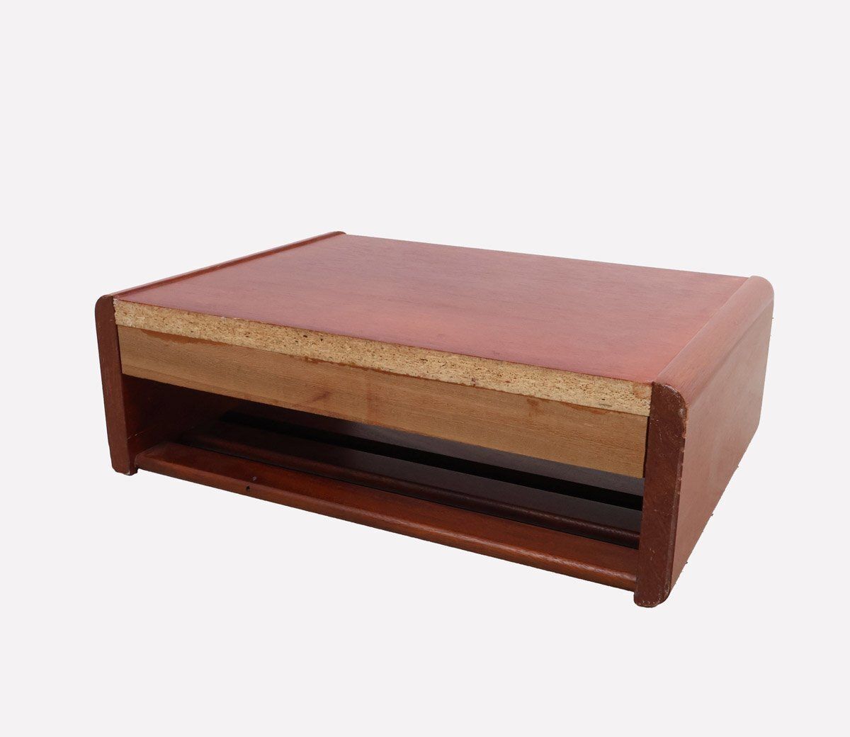 Furniture Vintage Floating Wooden Wall Bedside Tables, 1960s, Set Of 2 photo