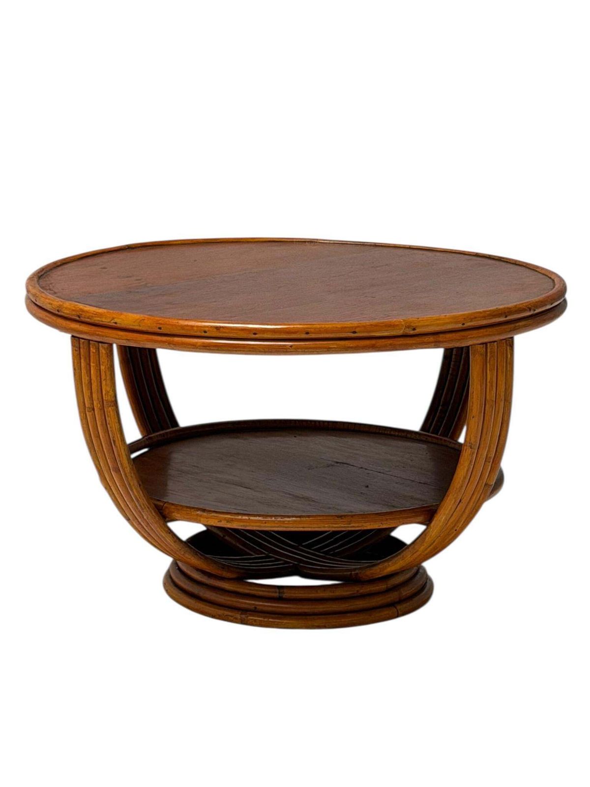 Mid Century Modern Two Tier Side Table In The Style Of Paul Frankl, 1950s photo vintage