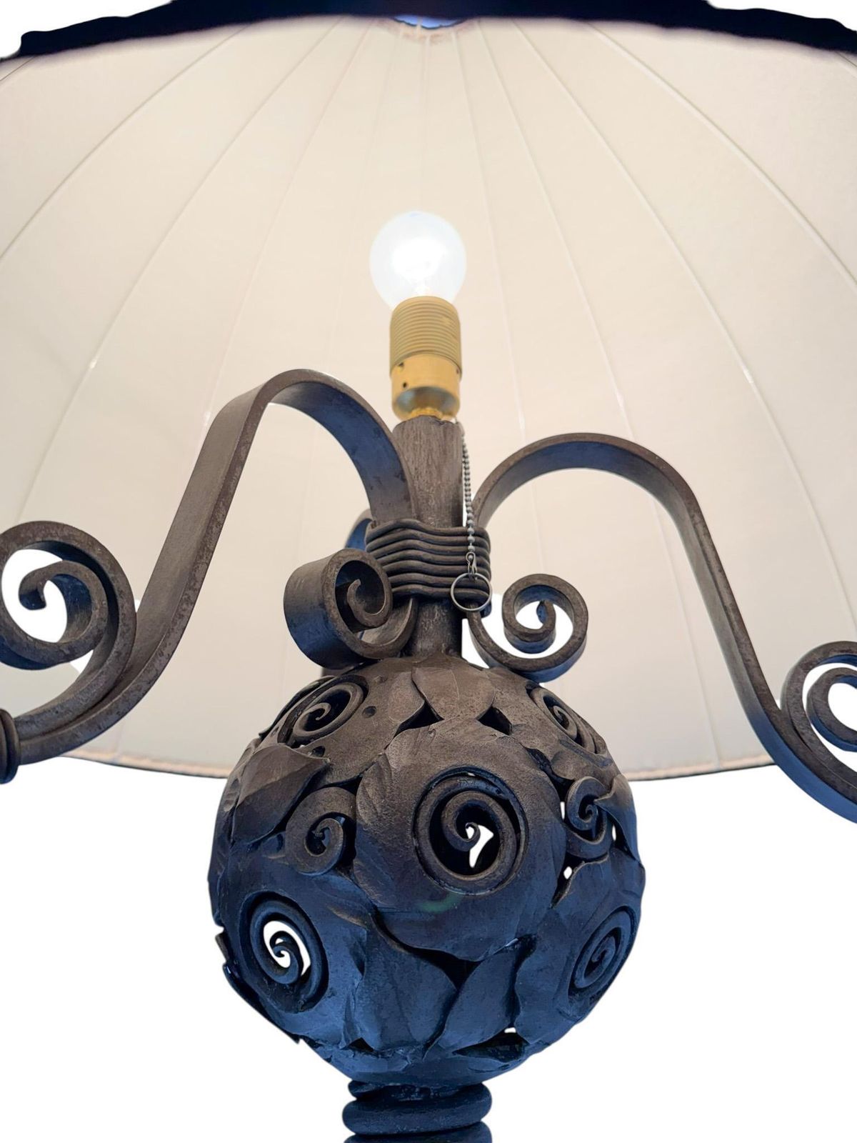 Lighting Art Deco Amsterdamse School Floor Lamp By Amsterdamsche Kunstsmederij, 1920s photo