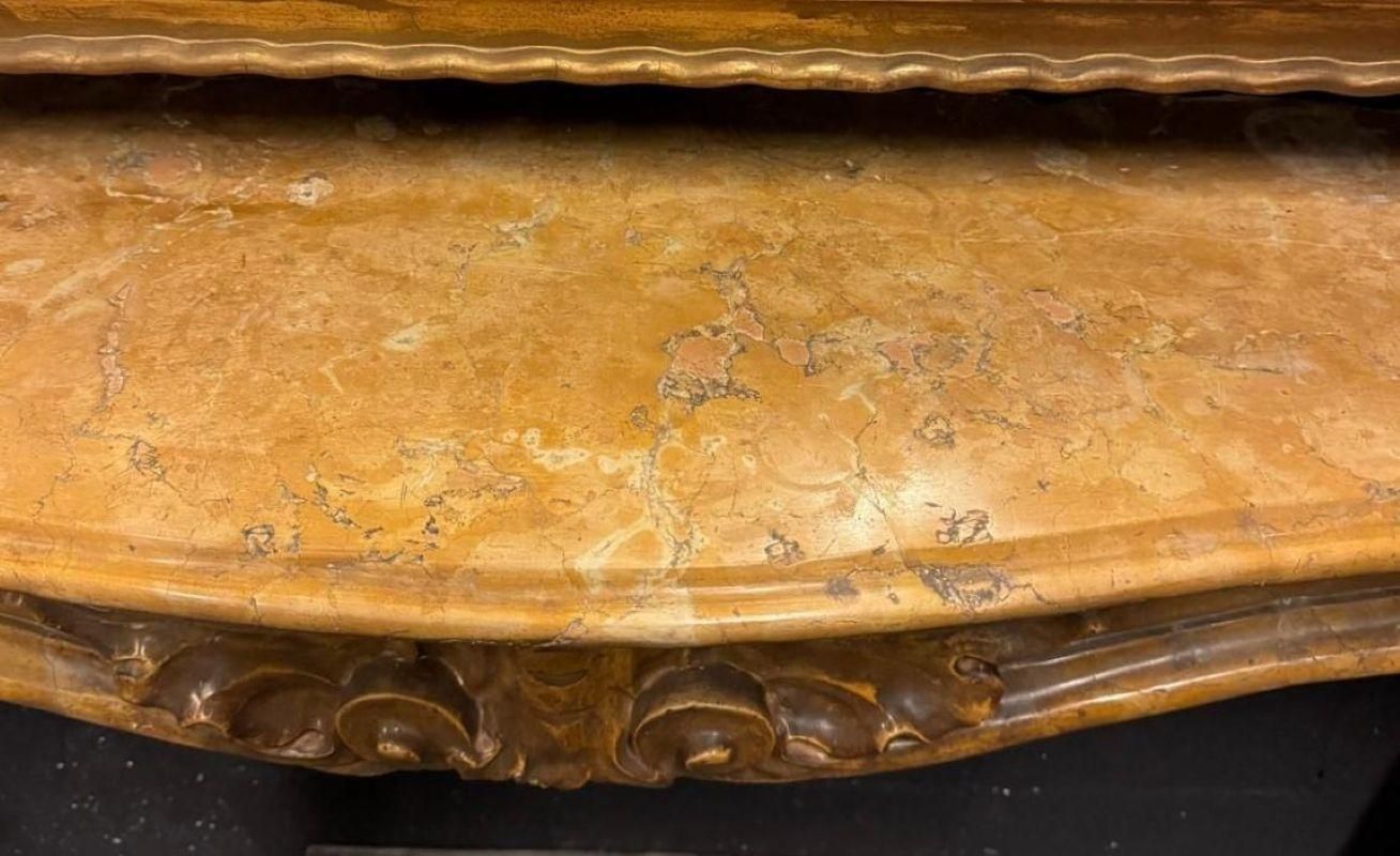 Siena Yellow Marble Fireplace Frame, Carved, Italy photo buy
