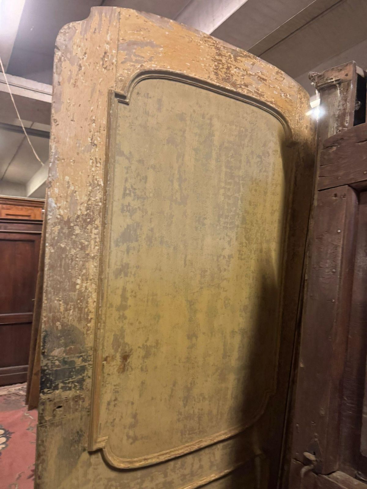 Interior Notary Office Door, Painted And Lacquered Yellow, Italy photo Home Fixtures
