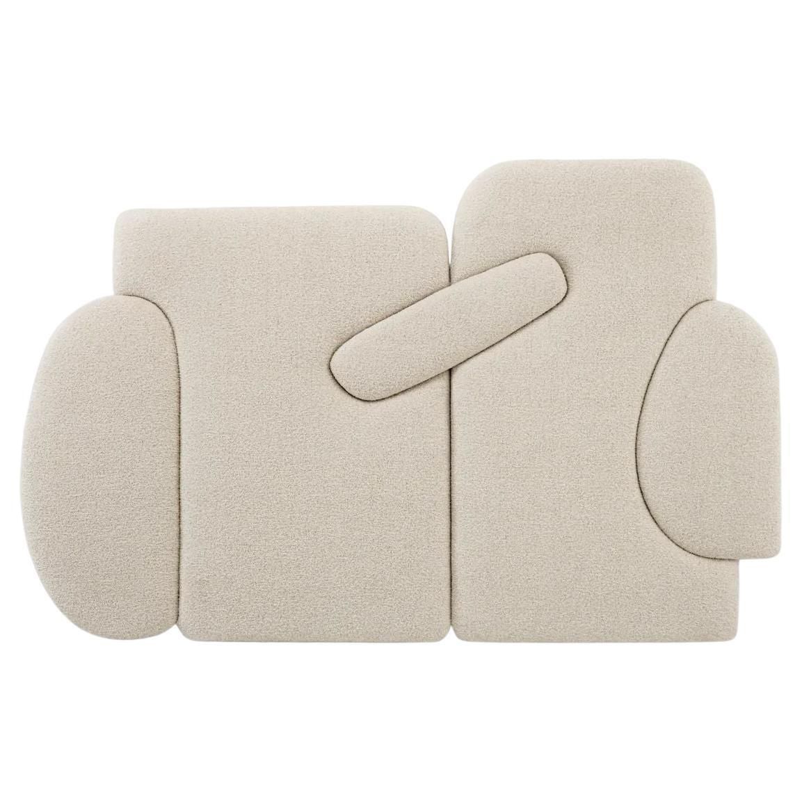 Off White Fabric Upholstered Headboard