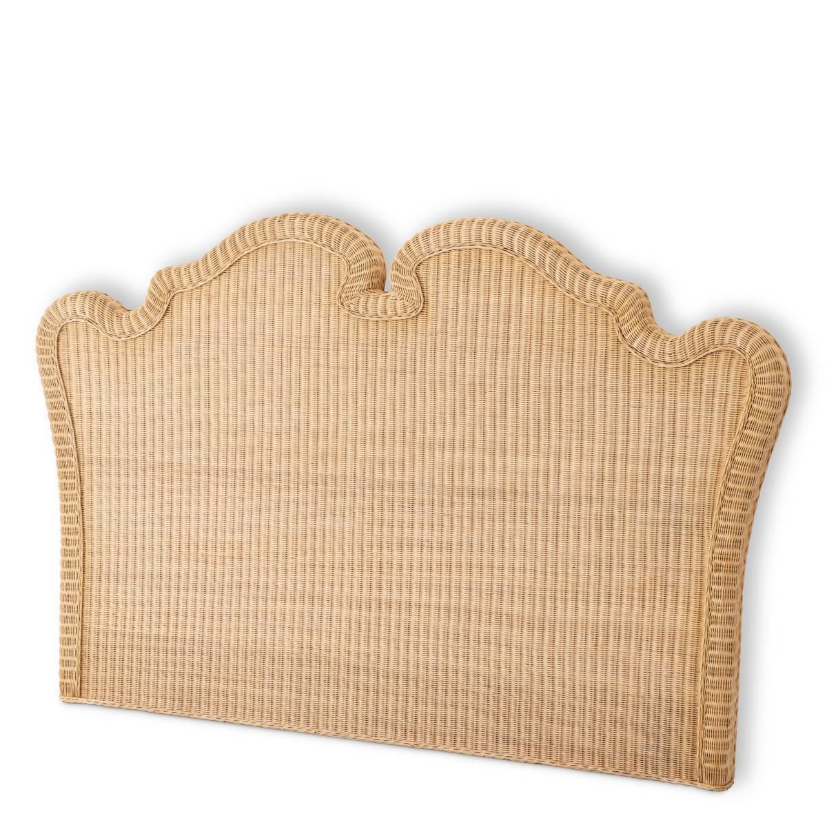 Natural Rattan And Solid Wood Headboard photo for sale