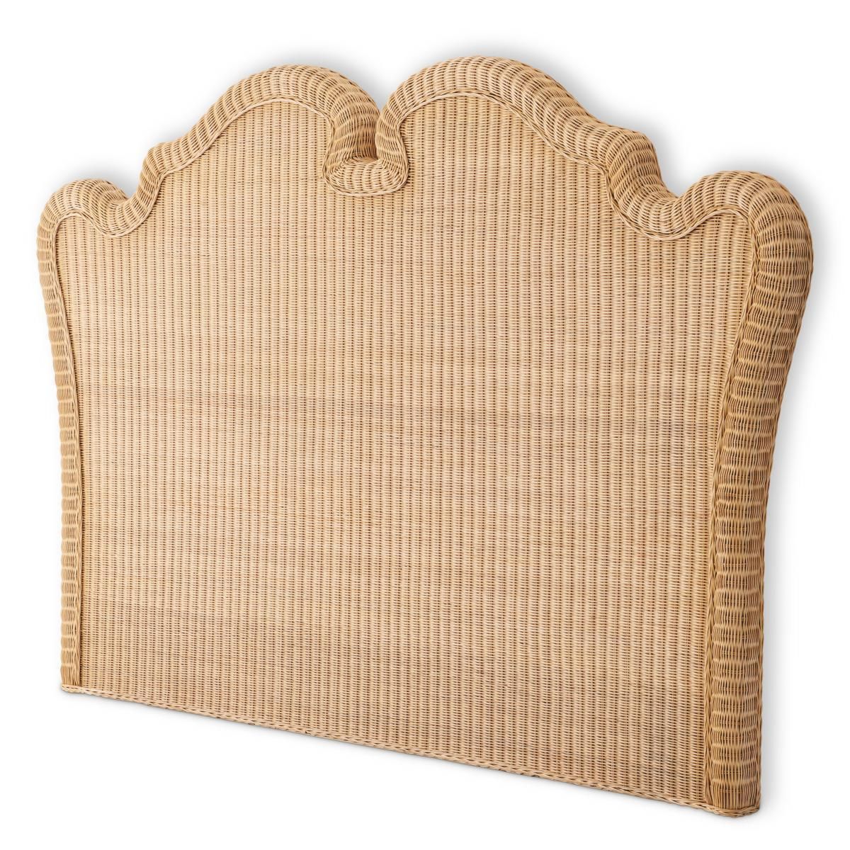 Natural Rattan And Solid Wood Headboard photo Furniture