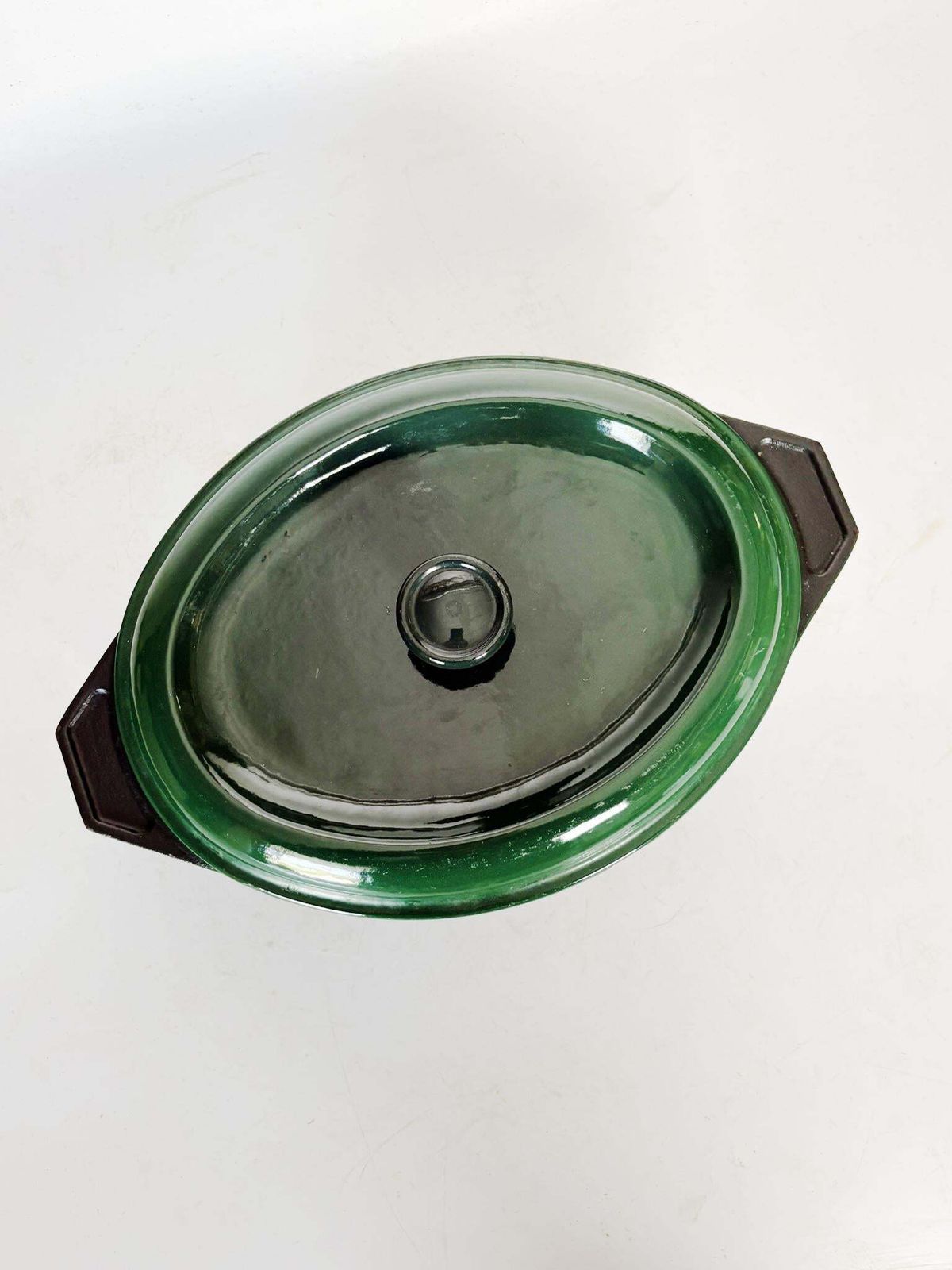 Green Cast Iron Casserole Dish, France, 1970 photo 287.0