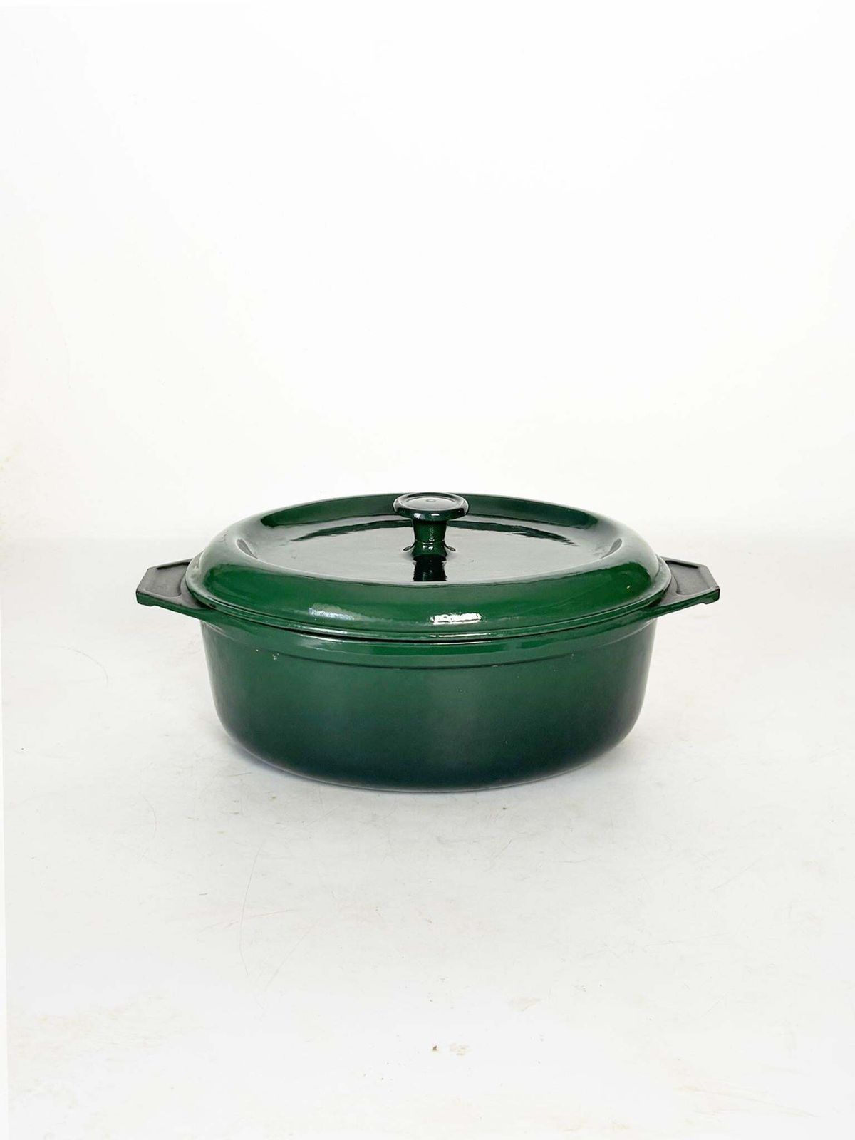 287.0 Green Cast Iron Casserole Dish, France, 1970 photo