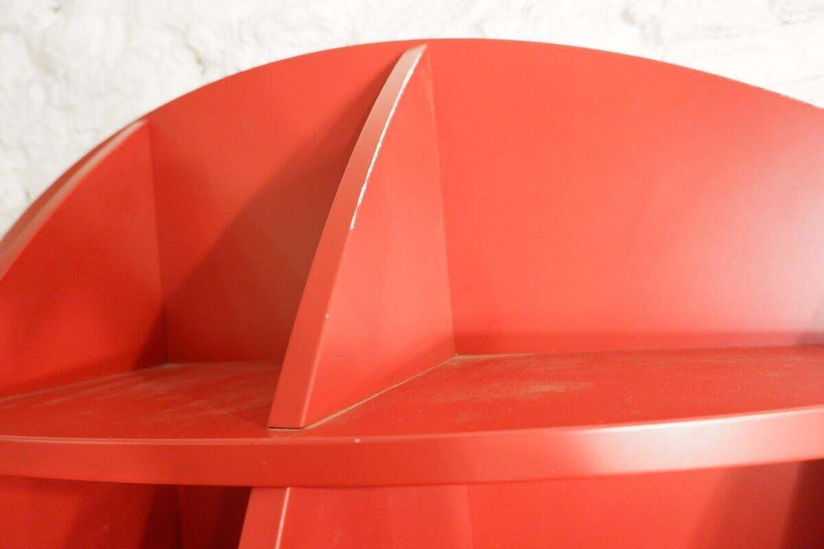 Mid Century Modern "Continental" Red Bookcase By Joe Colombo, 1960s photo for sale