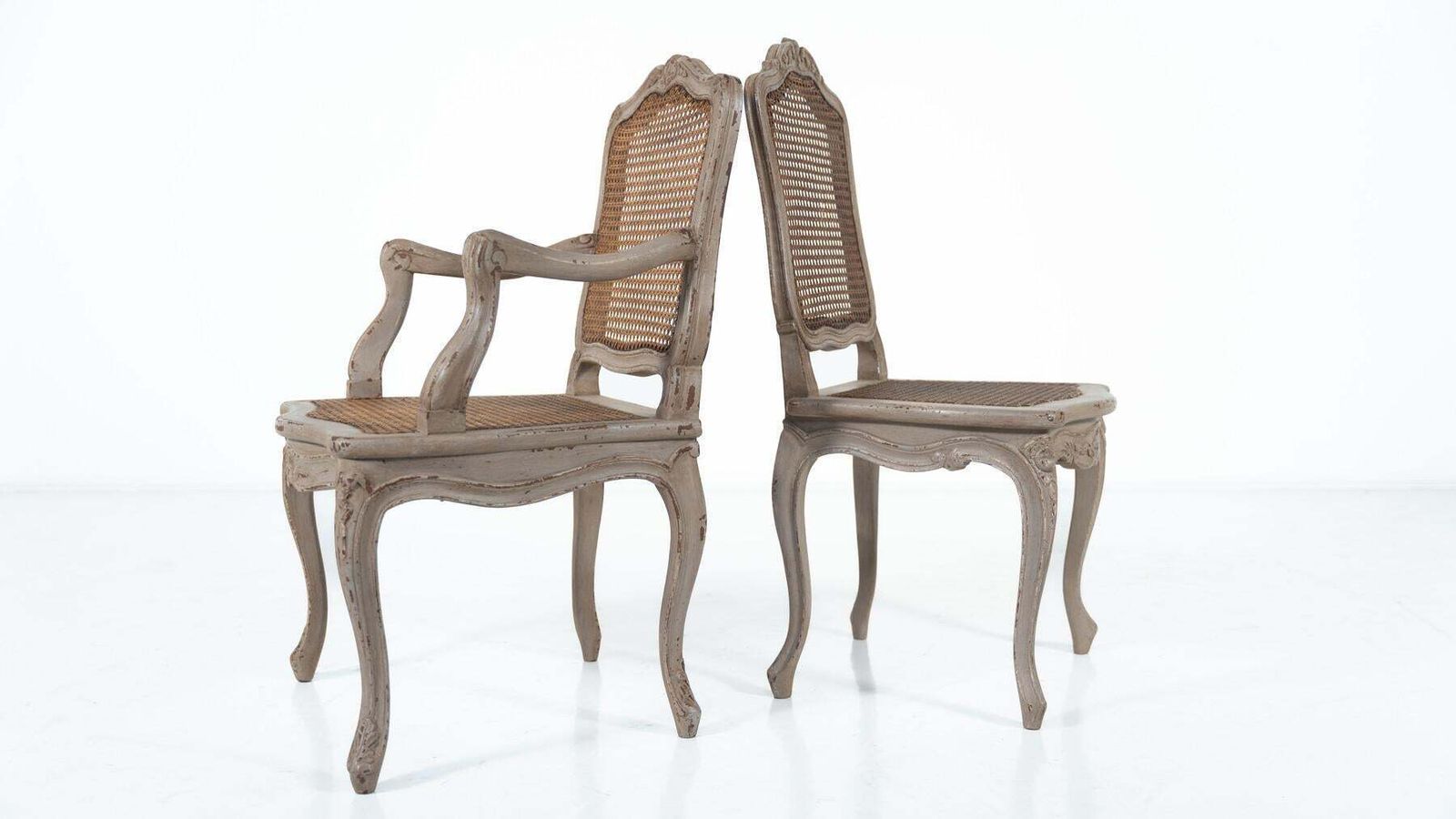 photo for sale Set Of 4 Chairs And 2 Armchairs, Louis XV Style, Belgium