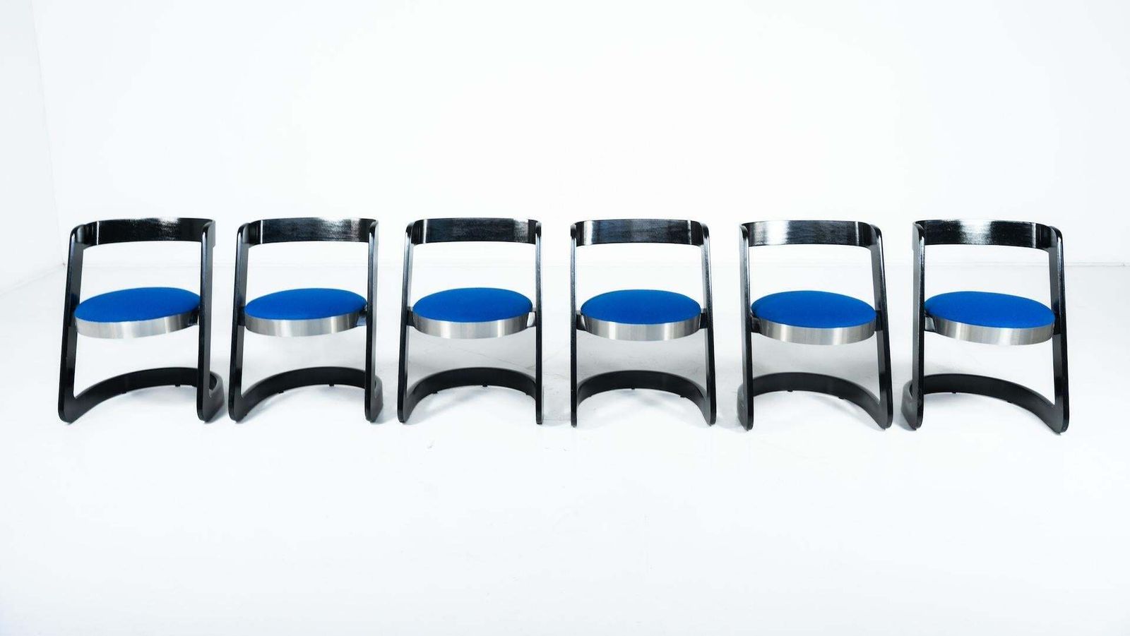 Set Of 6 Chairs By Willy Rizzo For Mario Sabot, Italy, 1970s   New Upholstery photo vinterior