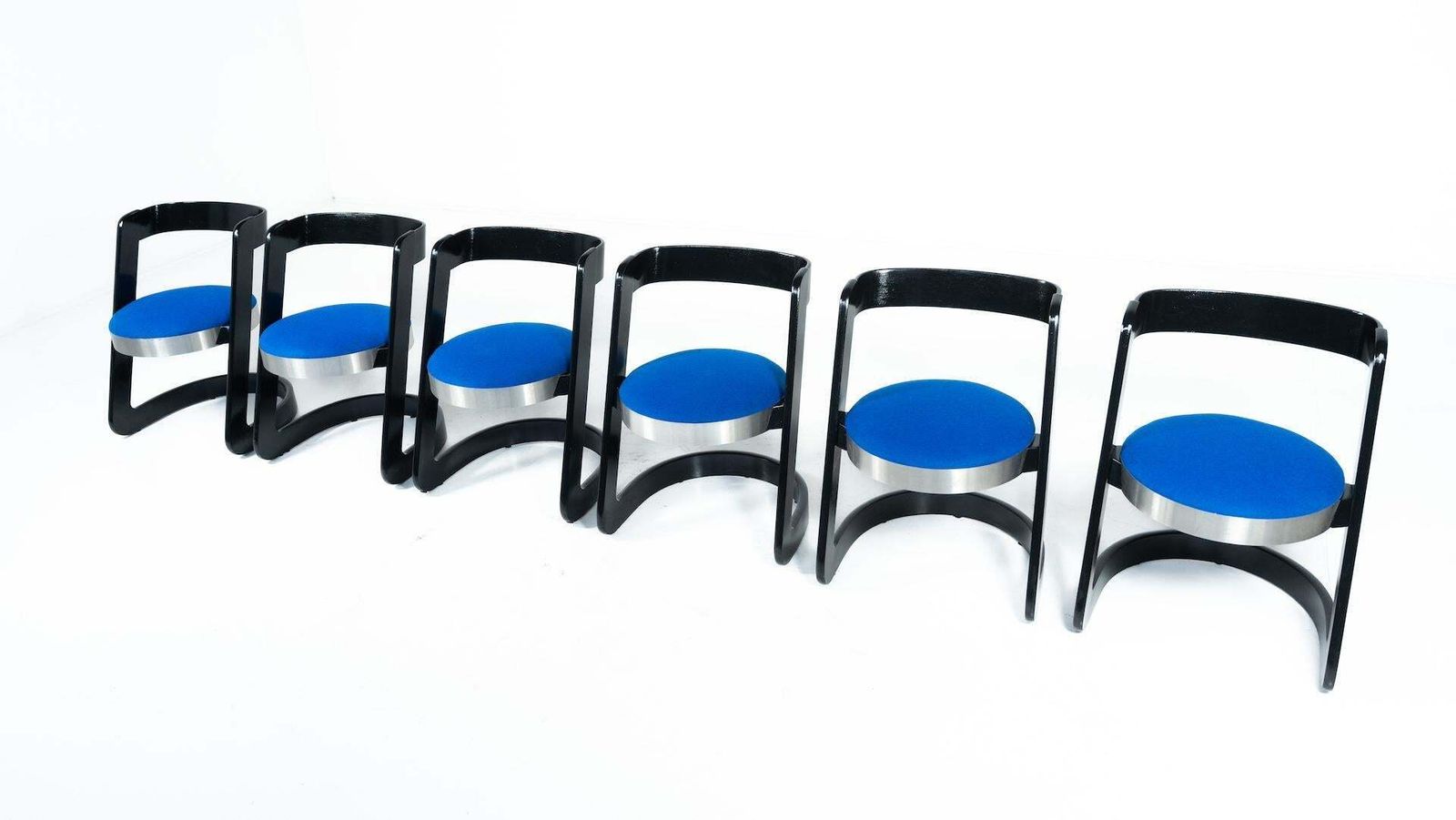 Set Of 6 Chairs By Willy Rizzo For Mario Sabot, Italy, 1970s   New Upholstery photo buy