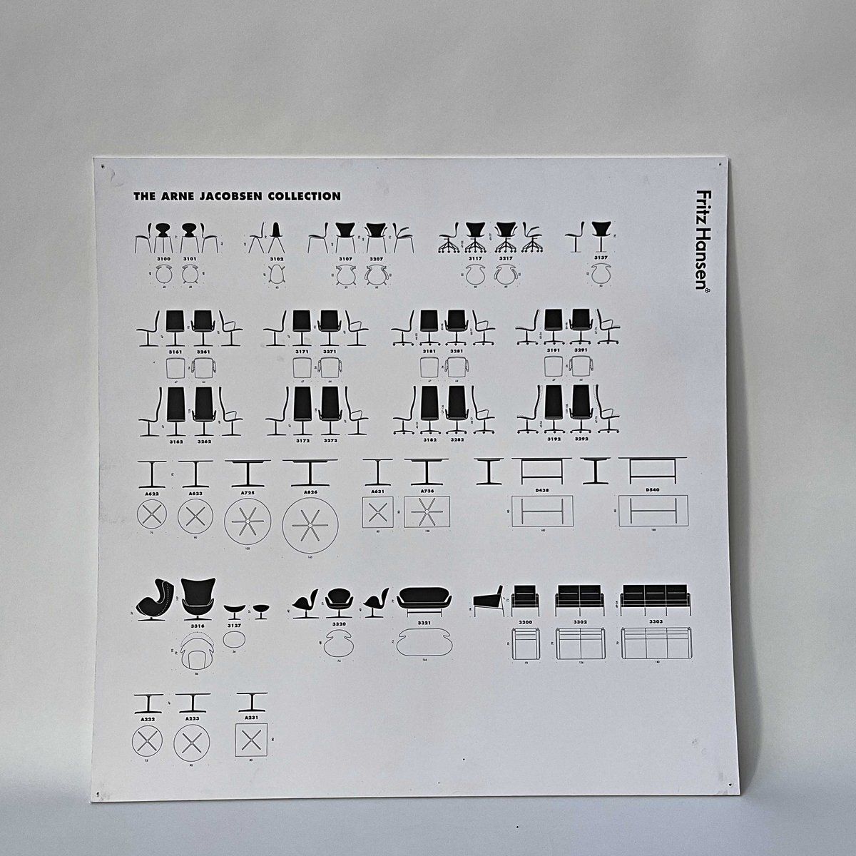 photo for sale Advertising Panels By Arne Jacobson For Fritz Hansen, 2002, Set Of 9