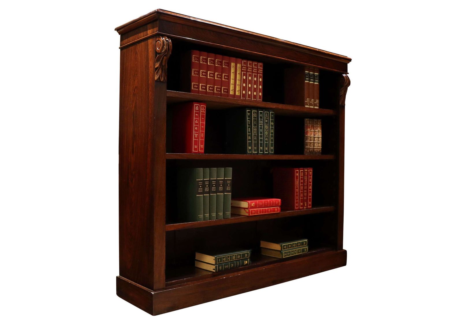 Mid 19th Century Rosewood Open Bookcase With Carved Corbels, Circa 1850 photo for sale