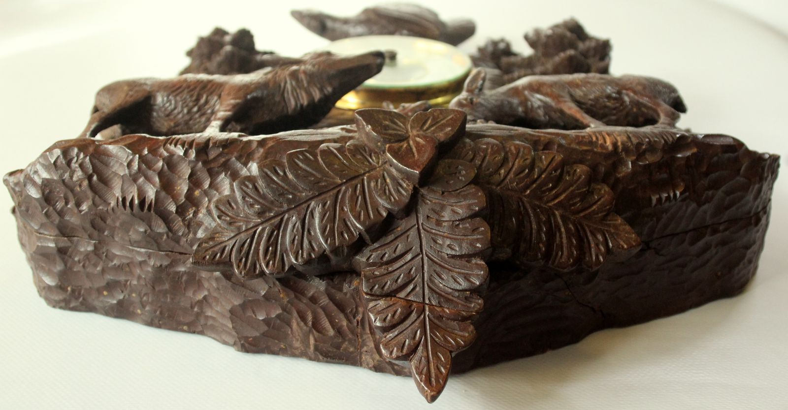 1930s   Antique Carving   Relief Like Handwork On Wood With Barometer   Wood, Metal, Glas   Wall Decoration photo buy
